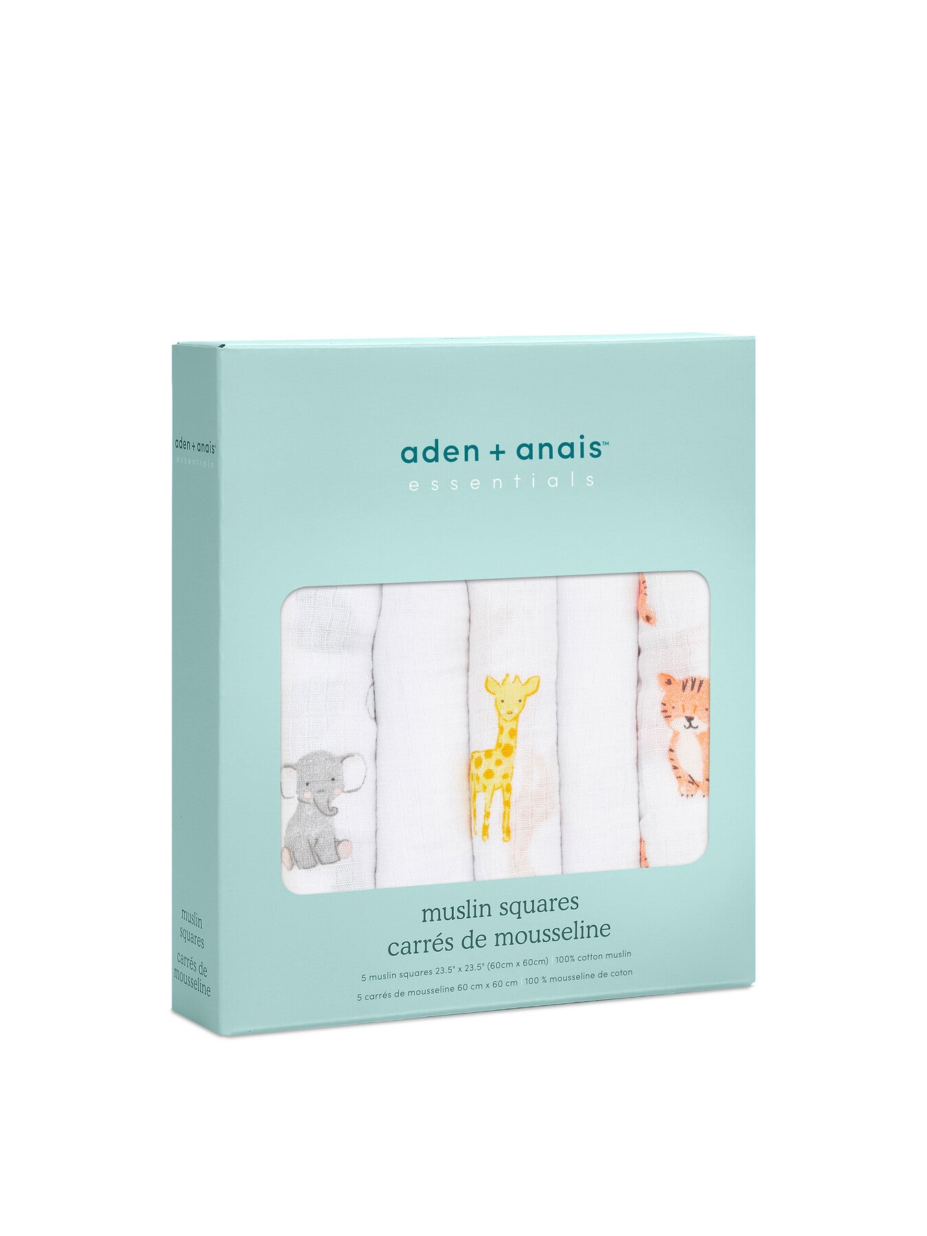 Essentials Cotton Muslin Squares 5-Pack