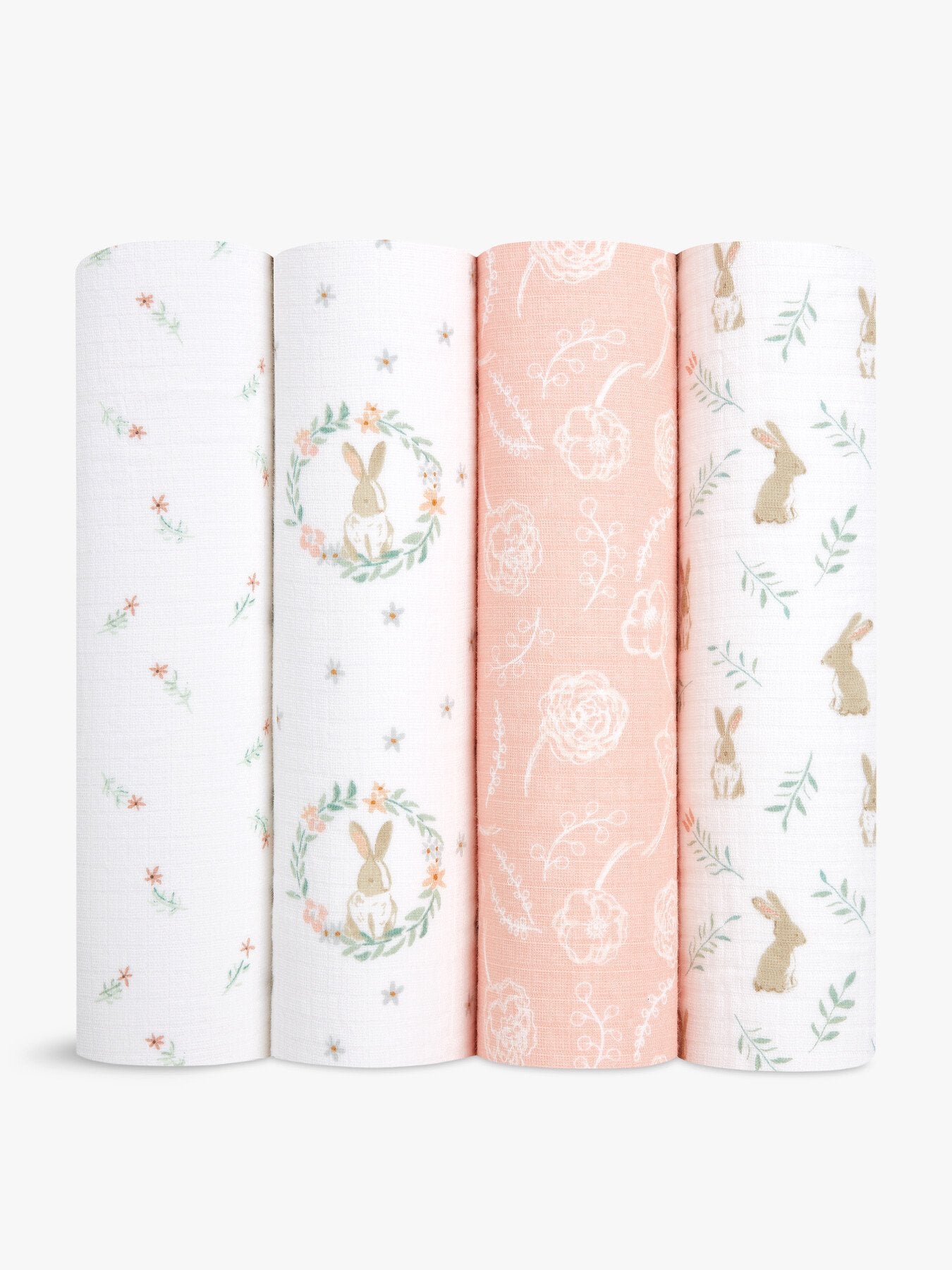 Essentials Cotton Muslin Swaddles 4-Pack