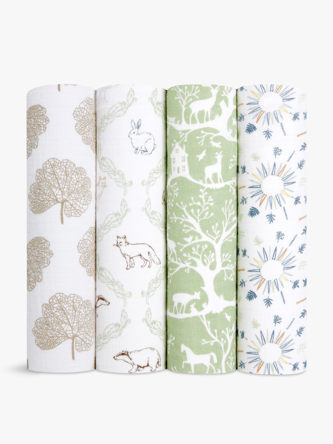 Essentials Cotton Muslin Swaddles 4-Pack