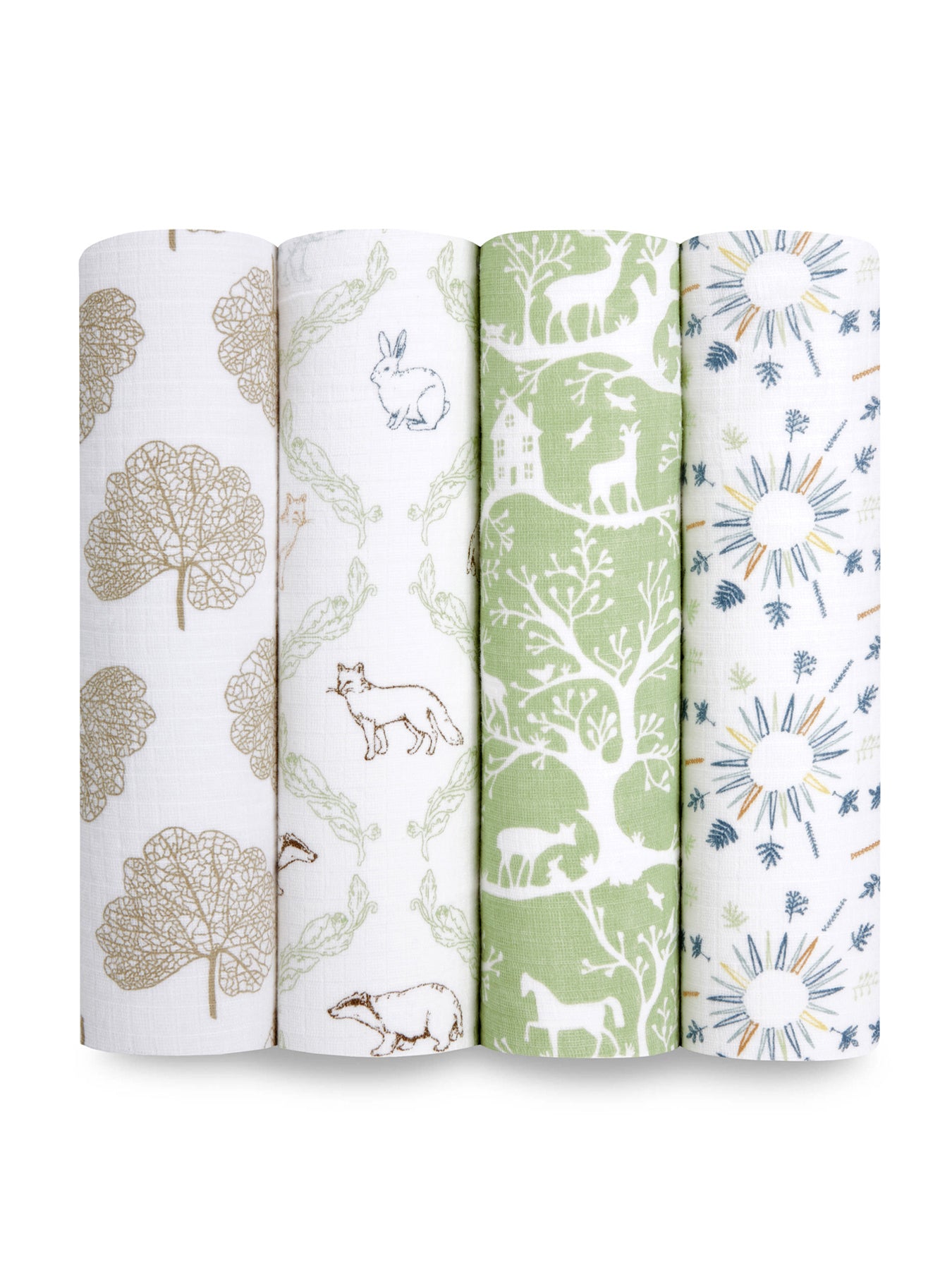 Essentials Cotton Muslin Swaddles 4-Pack