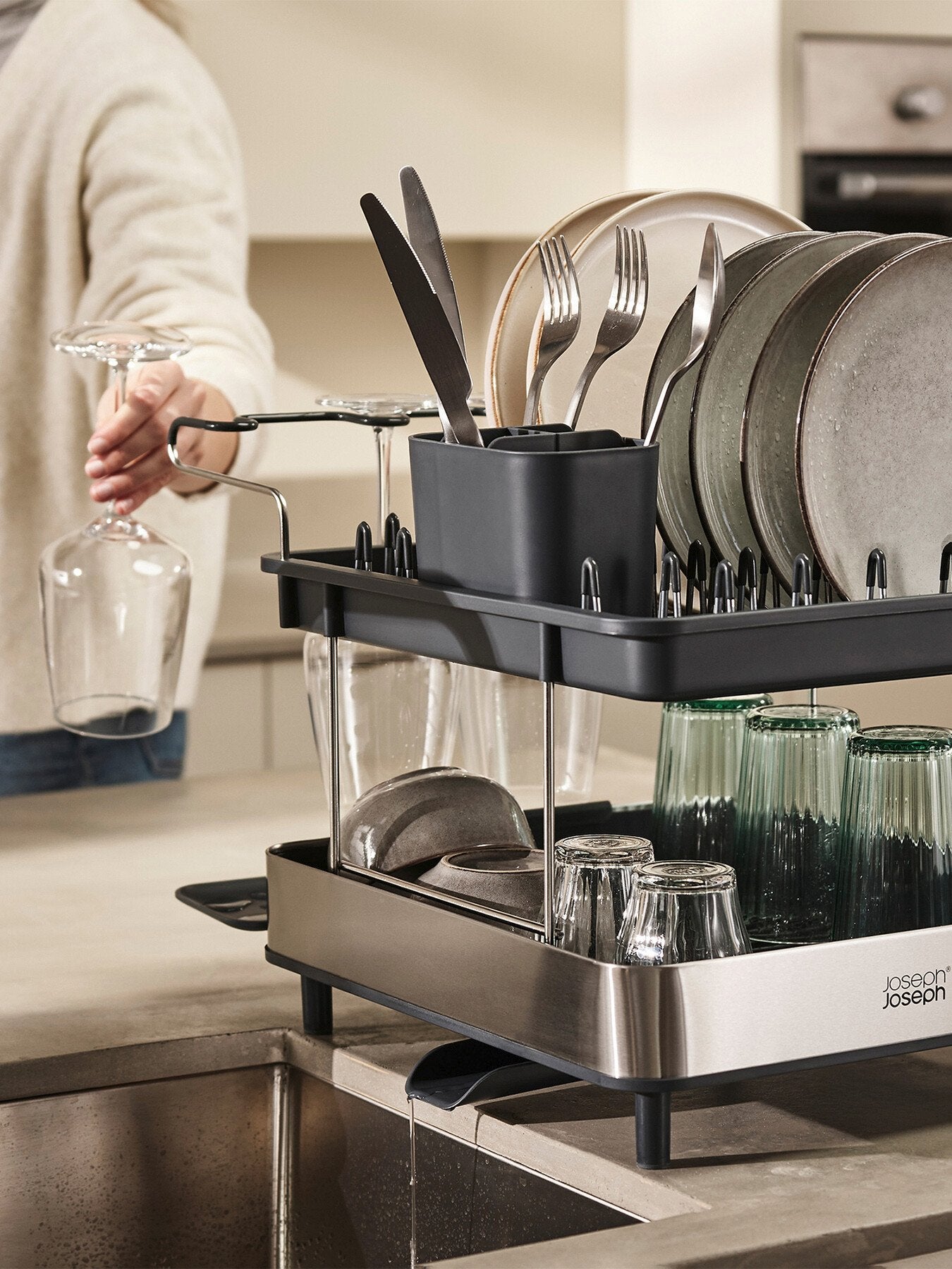 Excel Steel 2 Tier Dish Rack