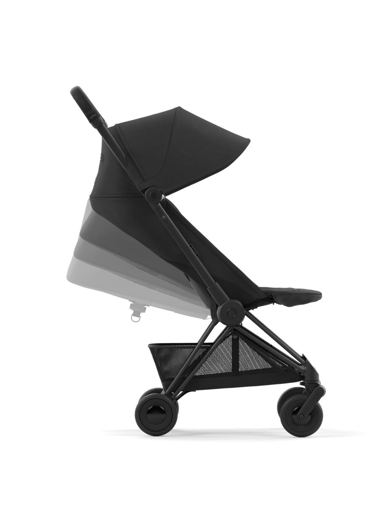 Cybex Coya Compact Stroller - Matt Black Frame Sepia Black