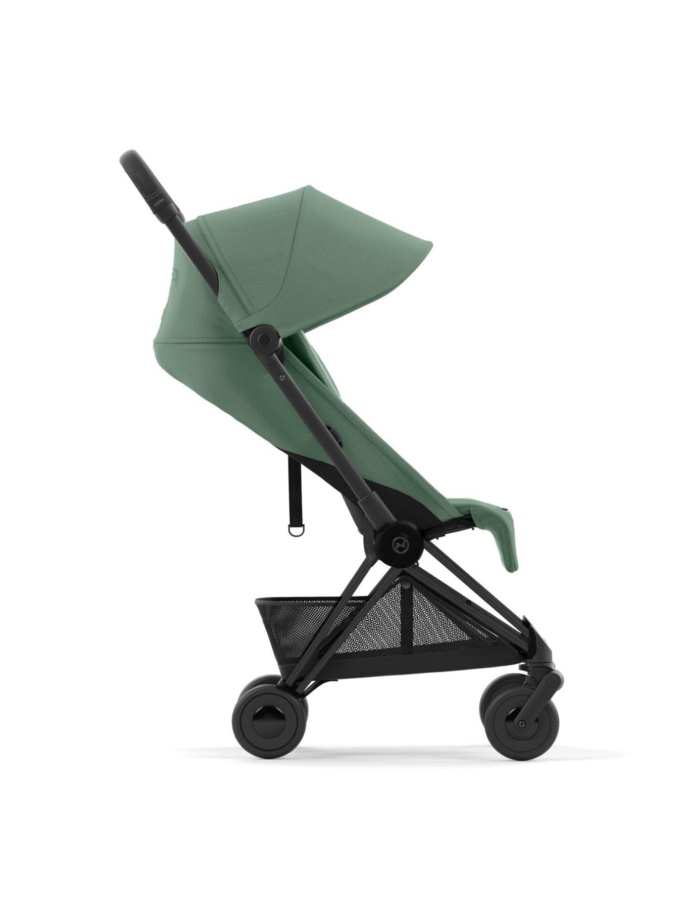 Cybex Coya Compact Stroller - Matt Black Frame Leaf Green