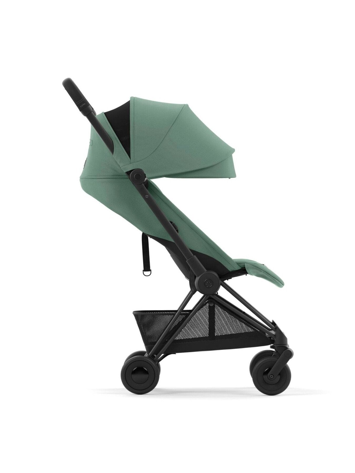 Cybex Coya Compact Stroller - Matt Black Frame Leaf Green