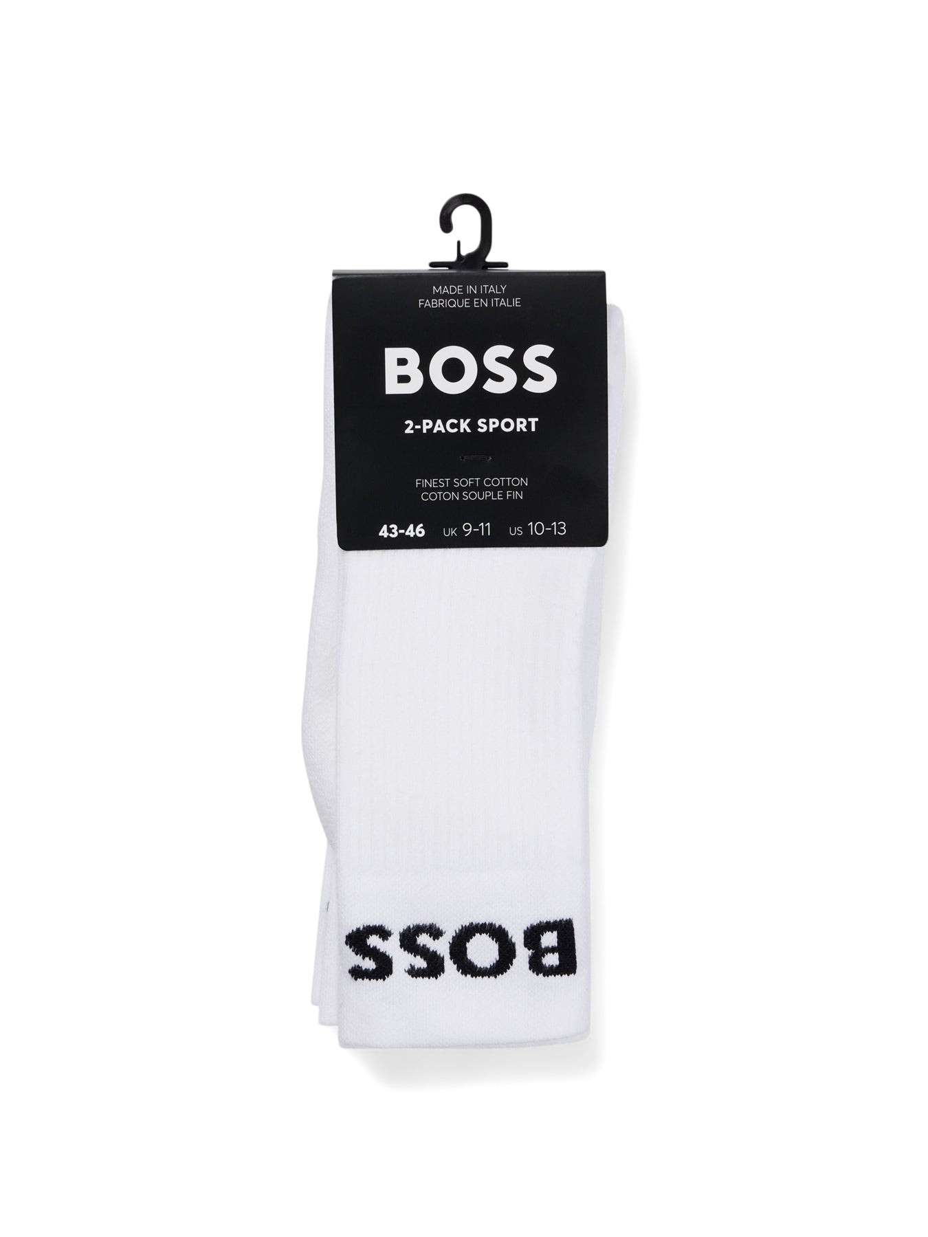 Sport Logo Socks 2 Pack White