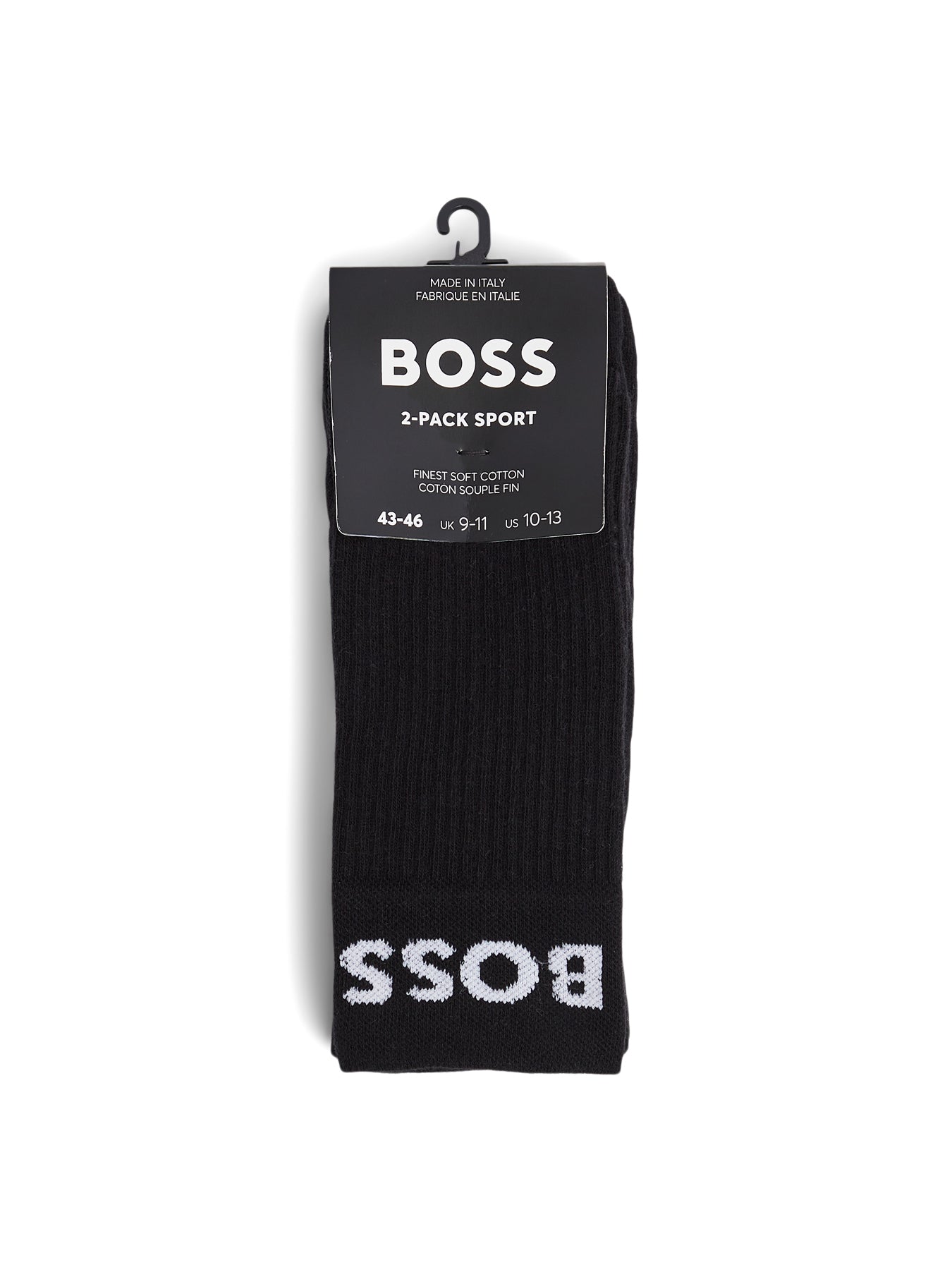 Sport Logo Socks 2 Pack Black