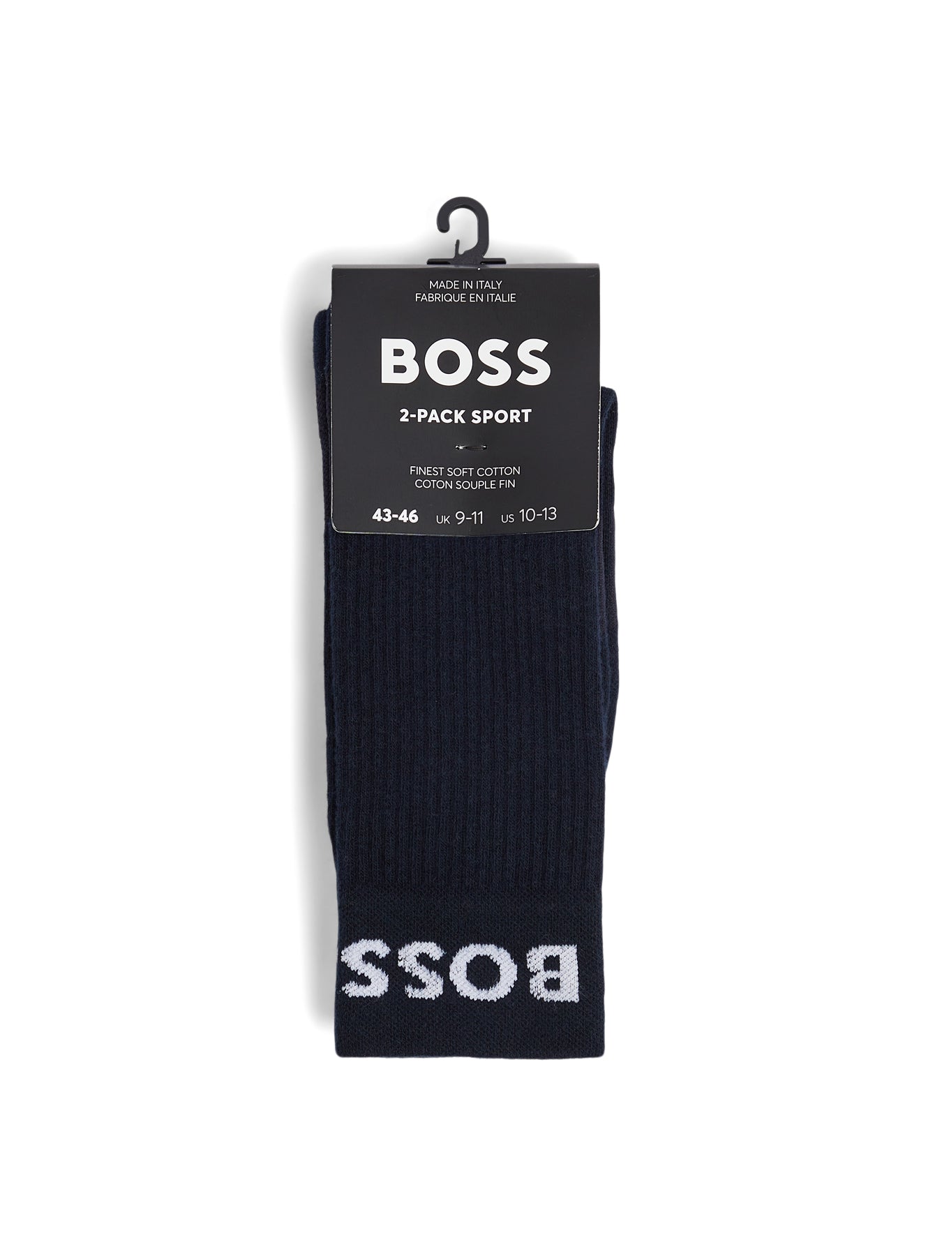 Sport Logo Socks 2 Pack Navy