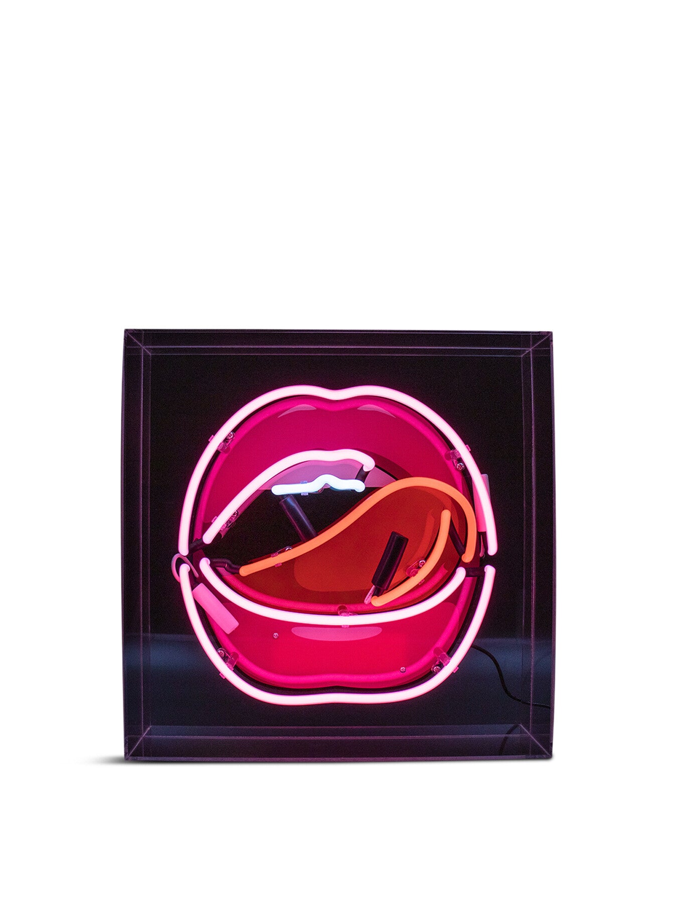 Large Acrylic Box Neon - Mouth with Graphics