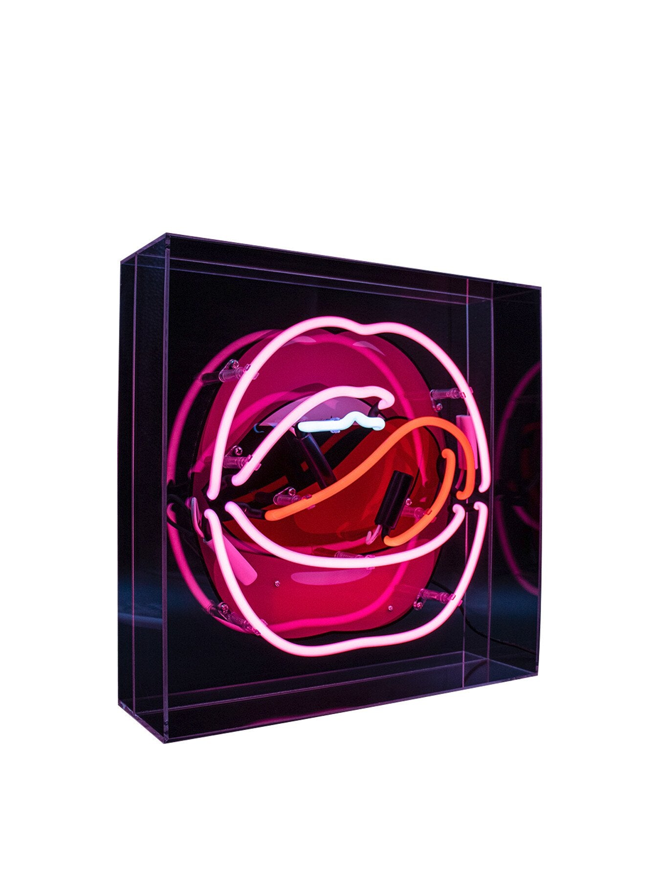 Large Acrylic Box Neon - Mouth with Graphics