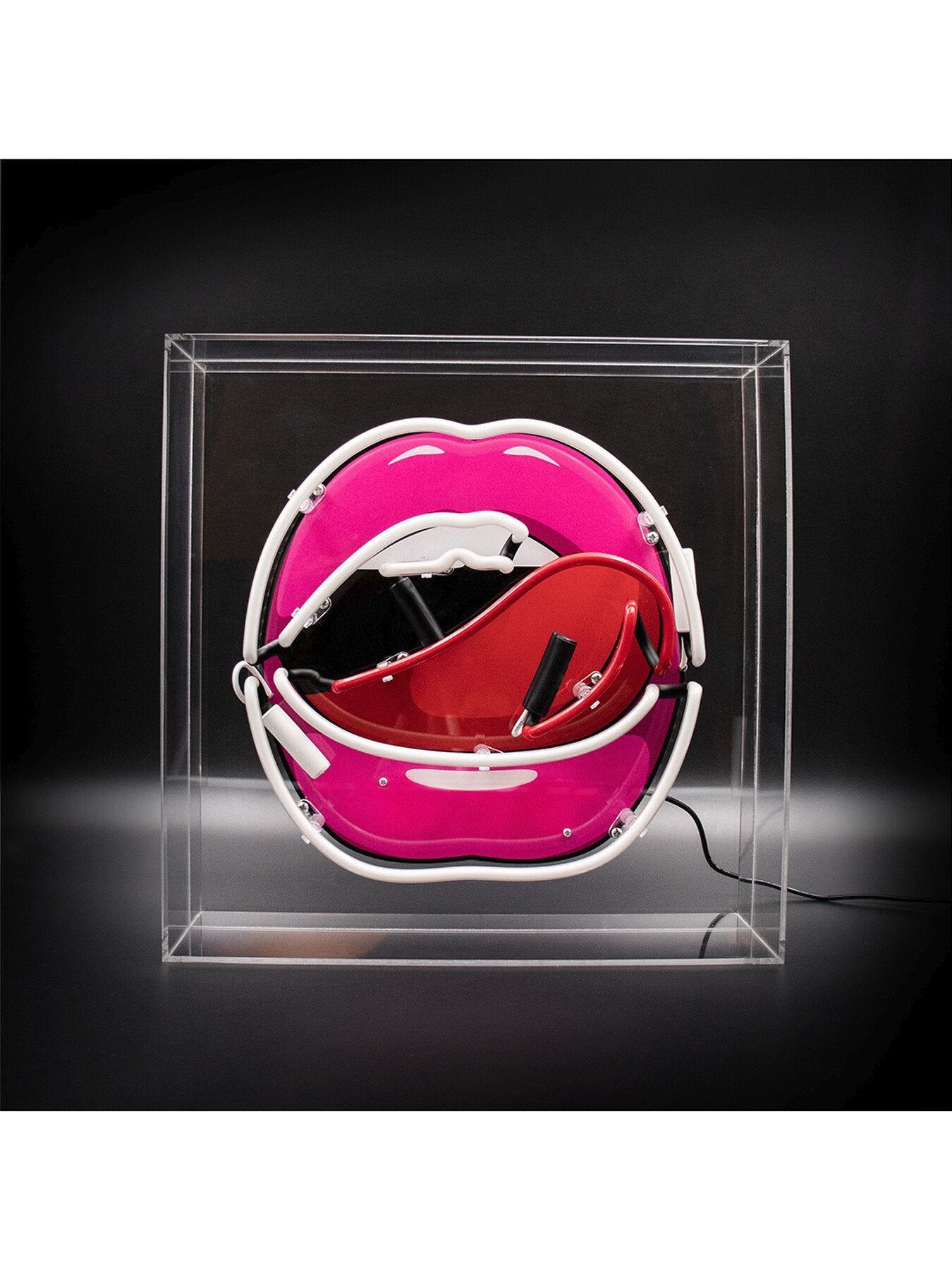 Large Acrylic Box Neon - Mouth with Graphics