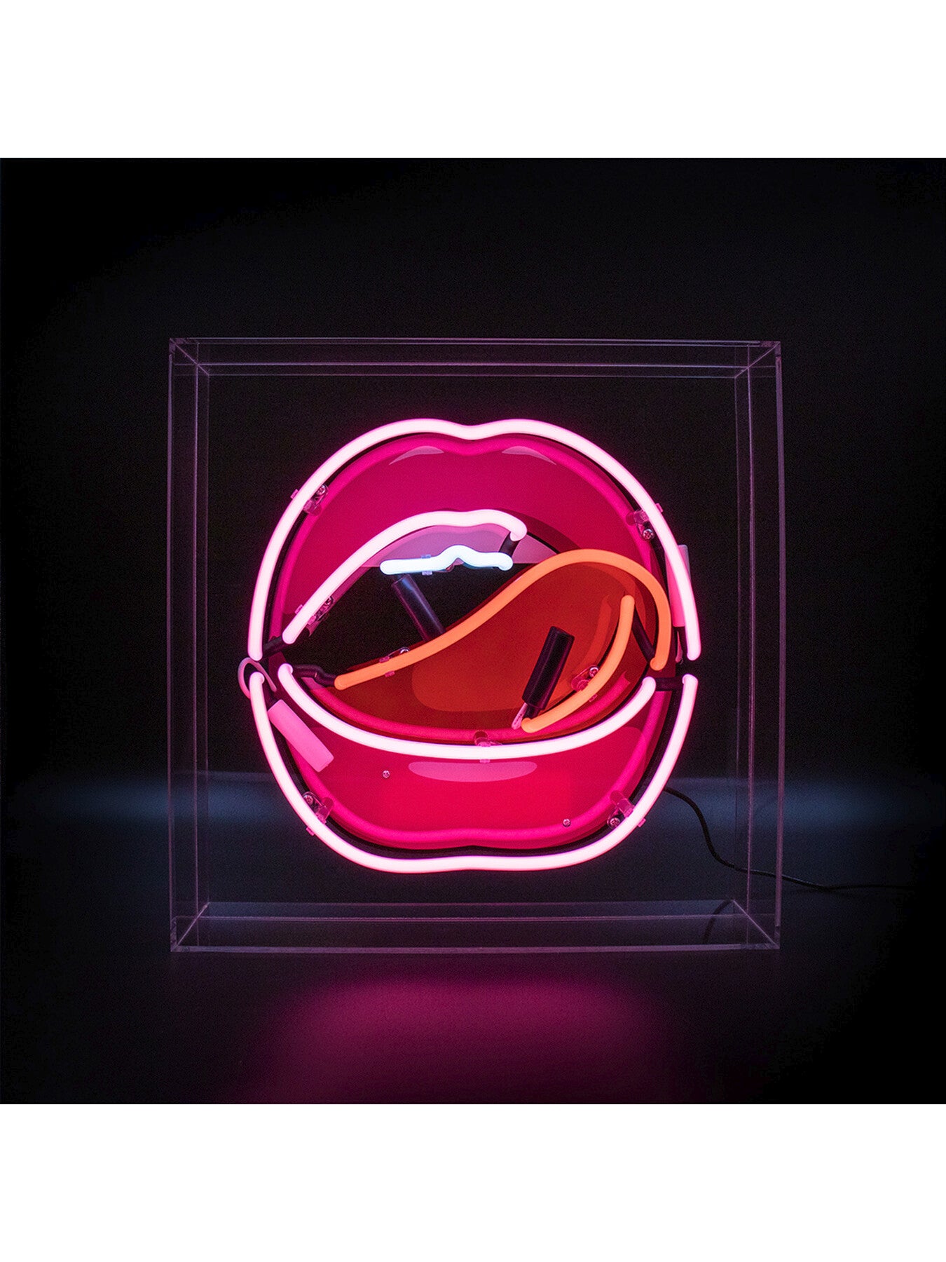 Large Acrylic Box Neon - Mouth with Graphics