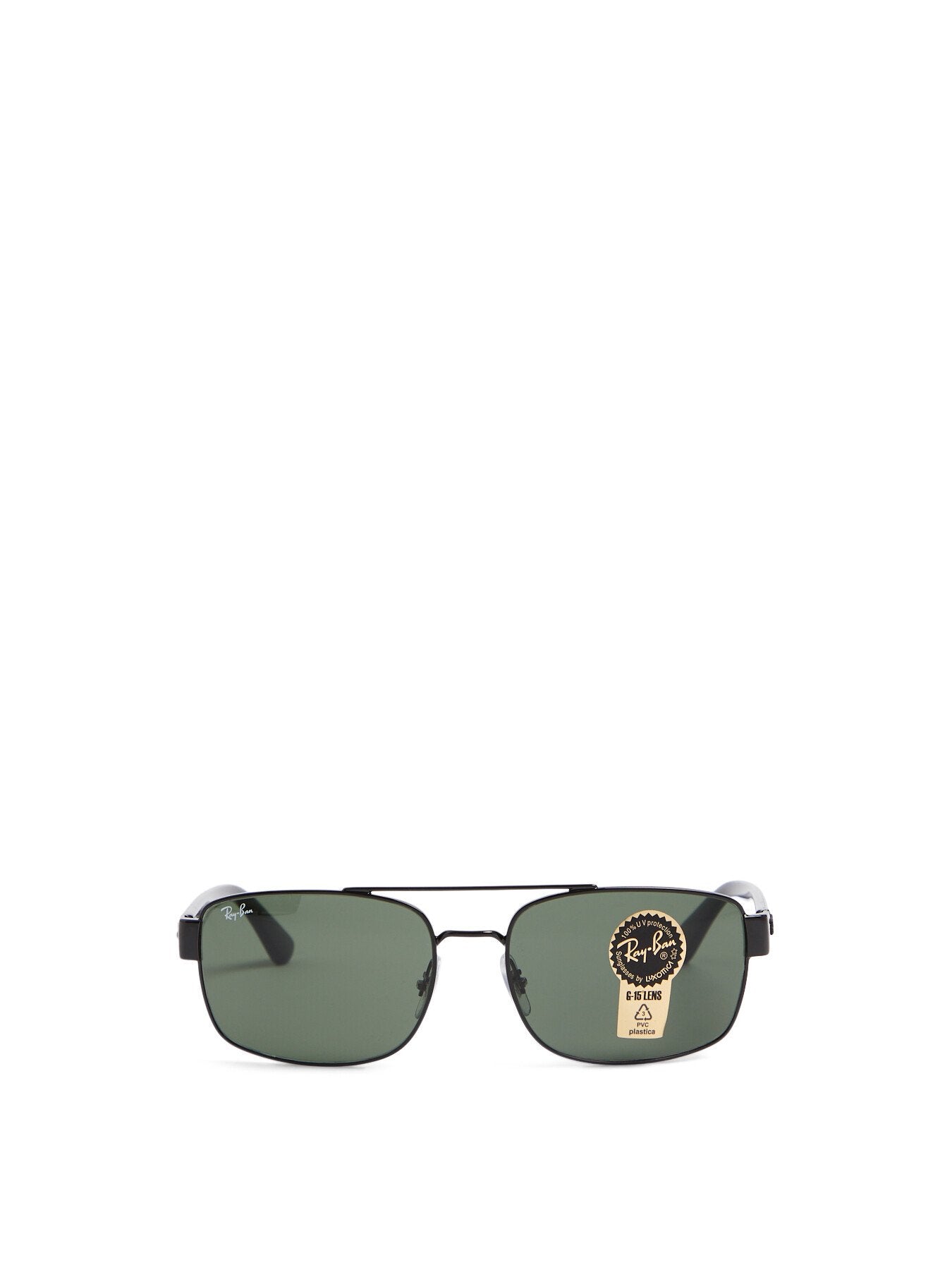 RB3687 Metal Double Bridge Square Sunglasses