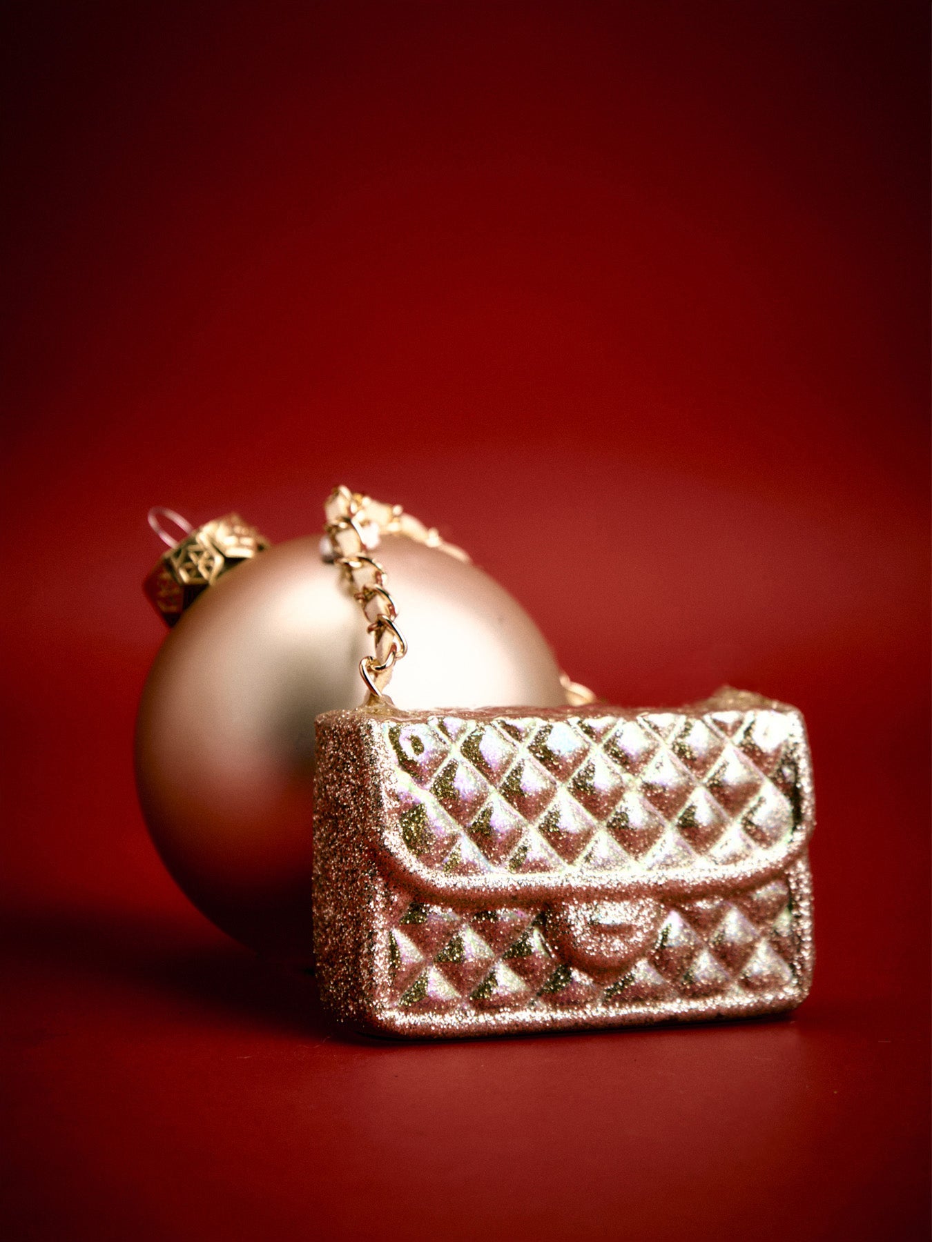 Shimmer Fashion Bag Bauble Gold
