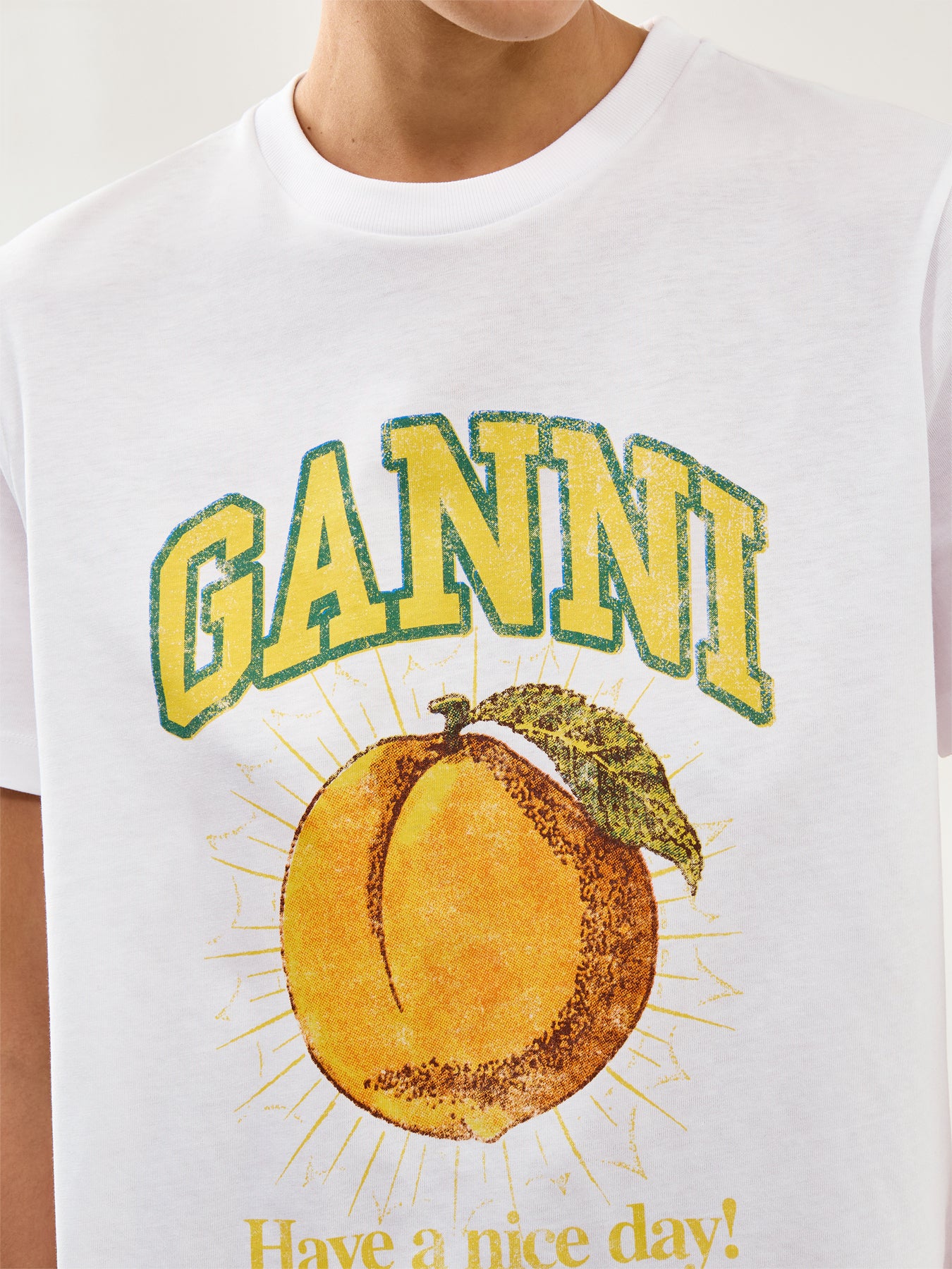 Basic Jersey Peach Relaxed T-shirt Bright White