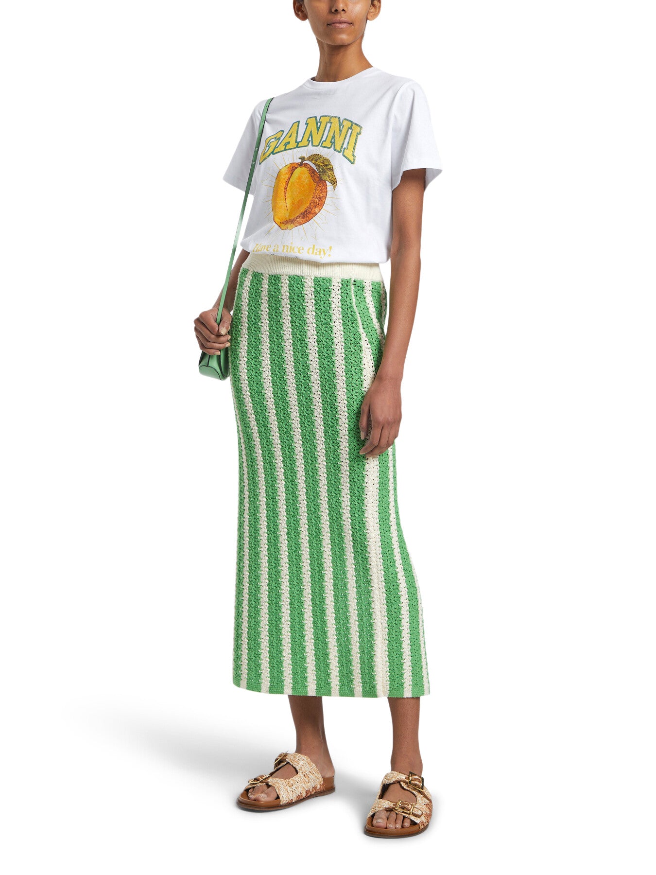 Basic Jersey Peach Relaxed T-shirt Bright White