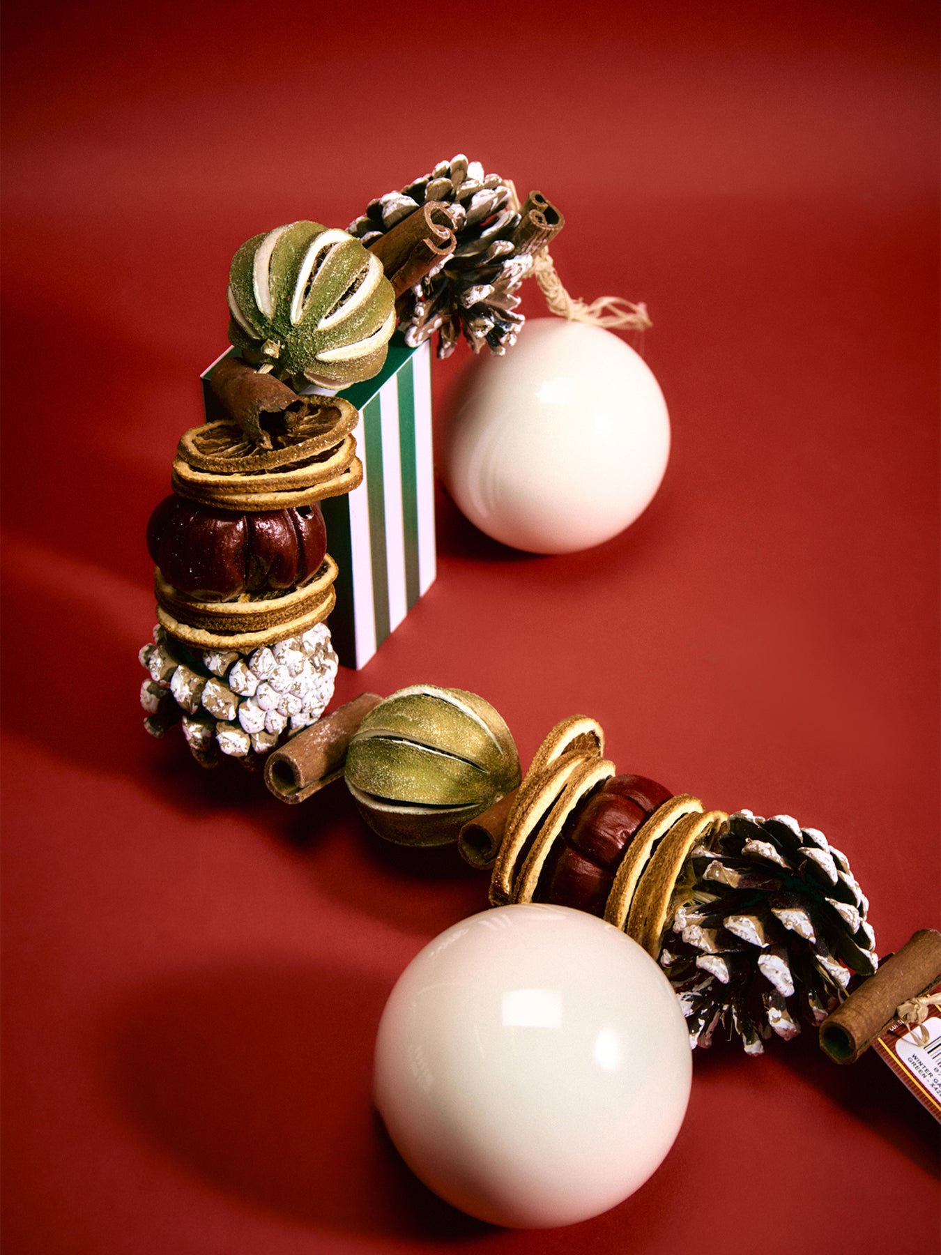 Lime Winter Garland Christmas Decoration 40cm