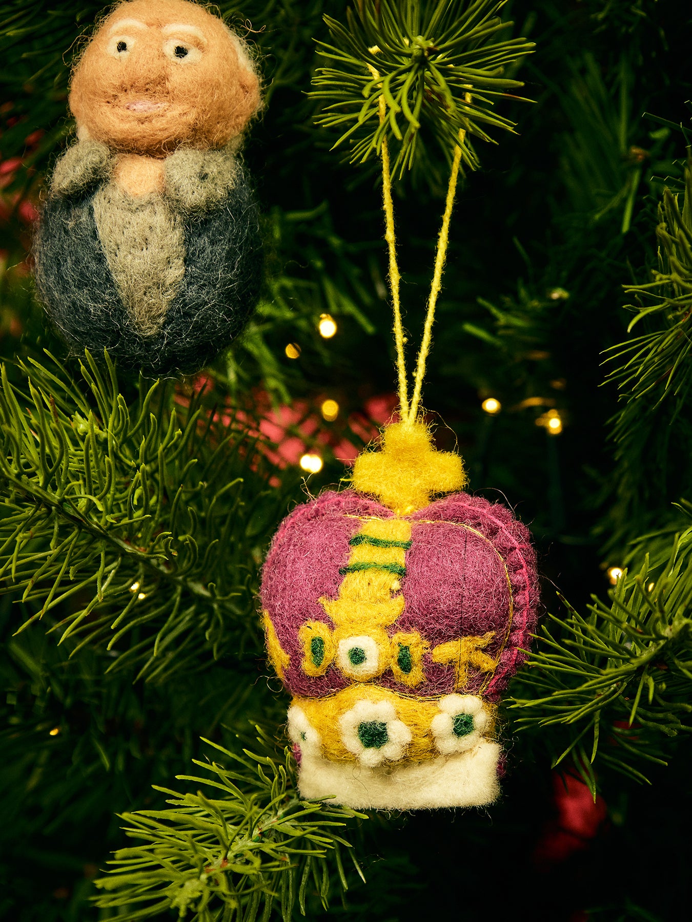 King Charles III Crown Christmas Tree Hanging Decoration