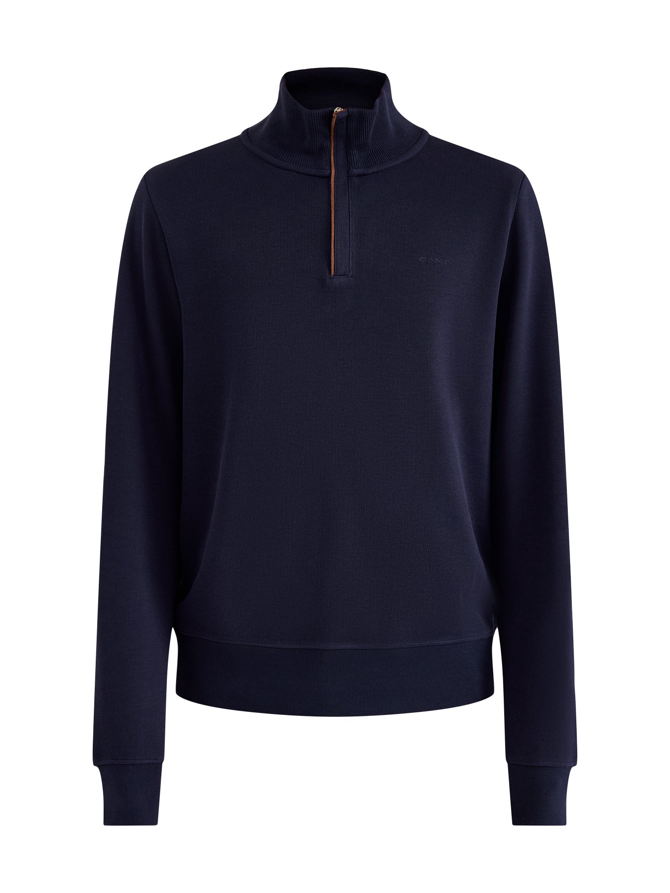 Sacker Rib Cotton Half Zip Blue