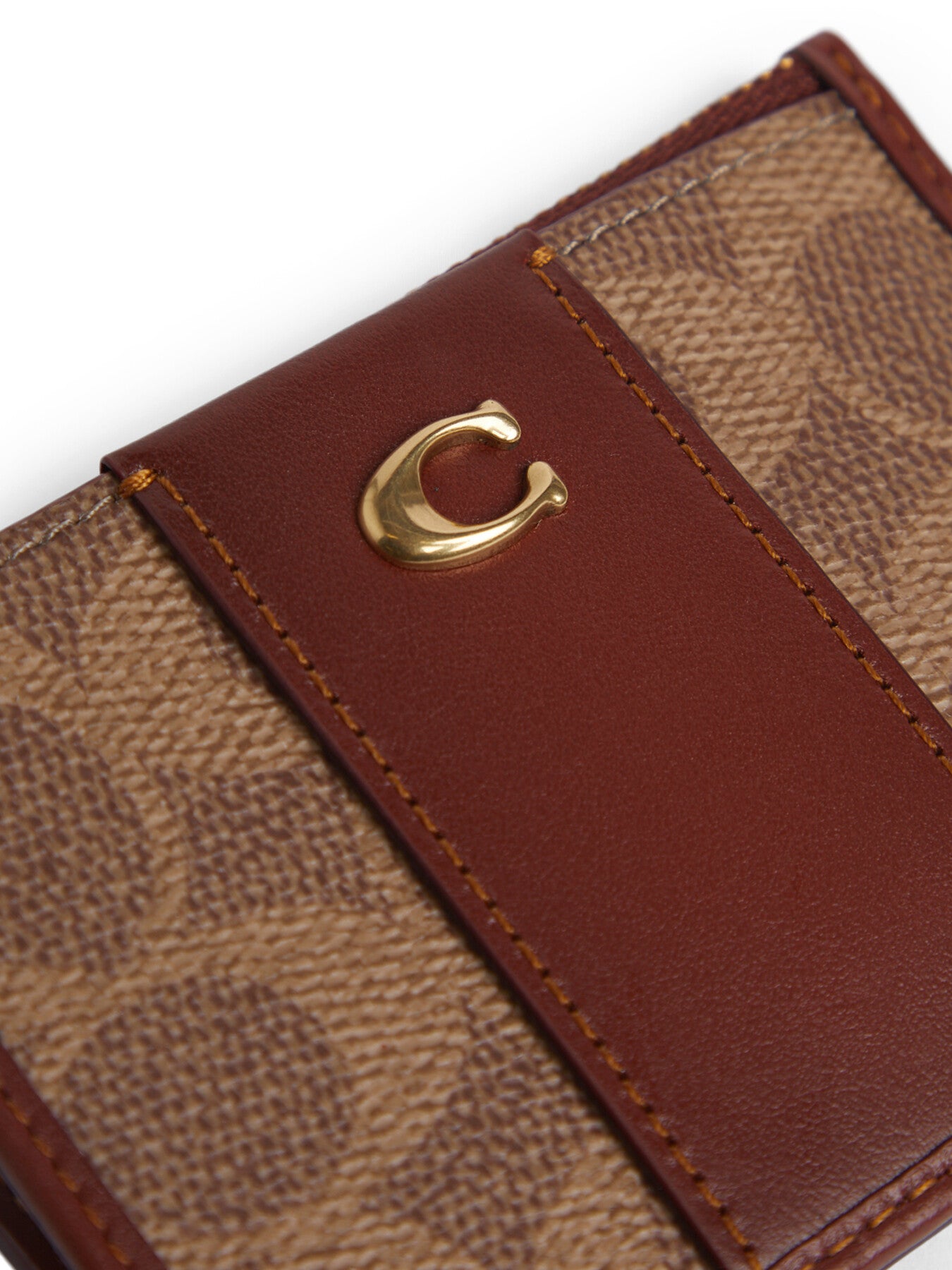 Mini Skinny Id Case Tan Rust