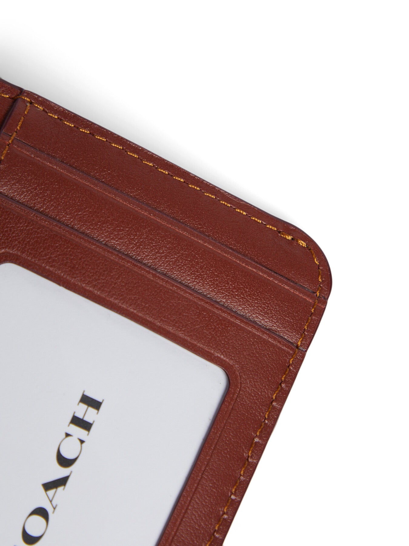 Mini Skinny Id Case Tan Rust