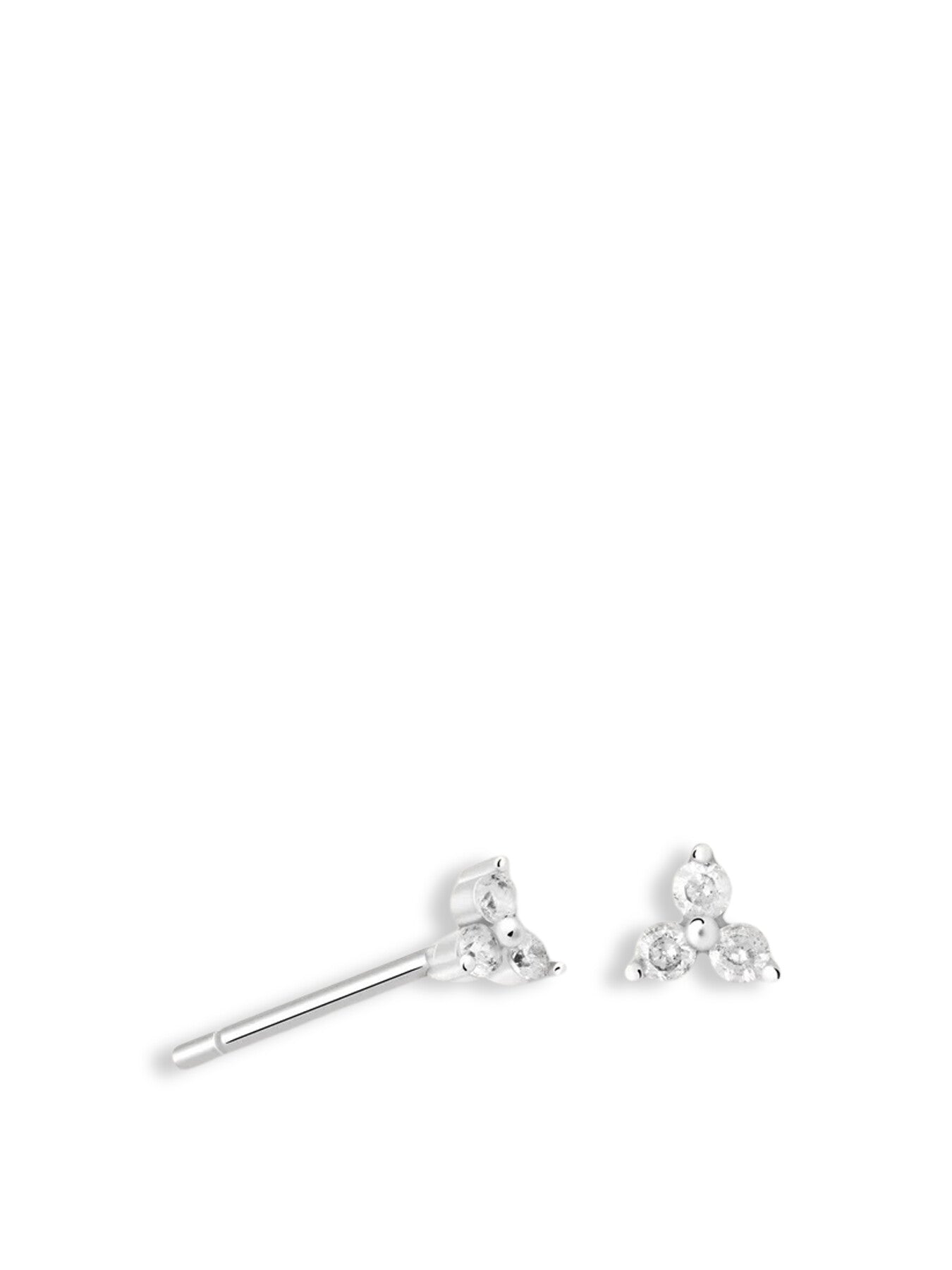 Triple Crystal Stud Earrings