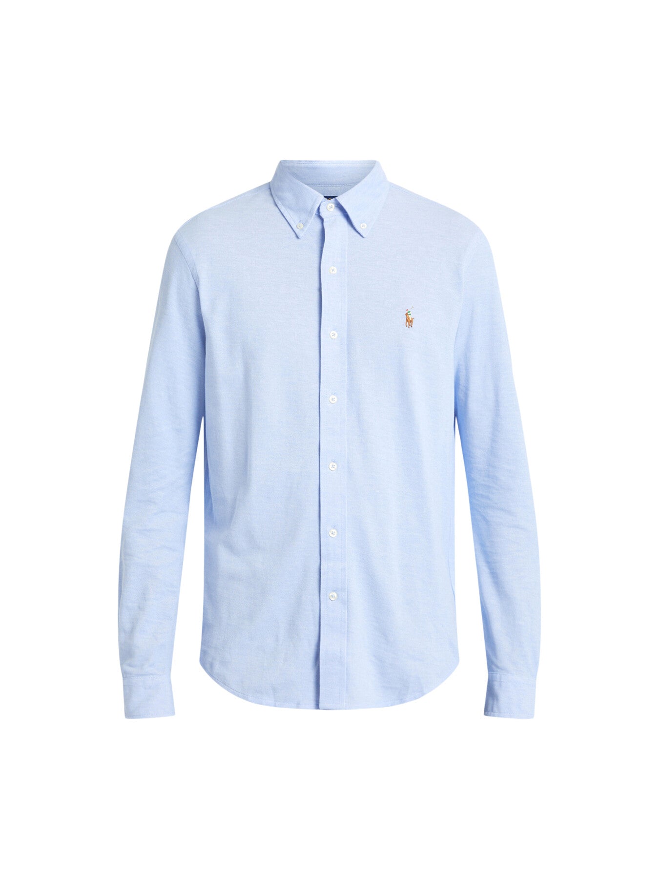 Geometric Oxford Mesh Long Sleeve Shirt