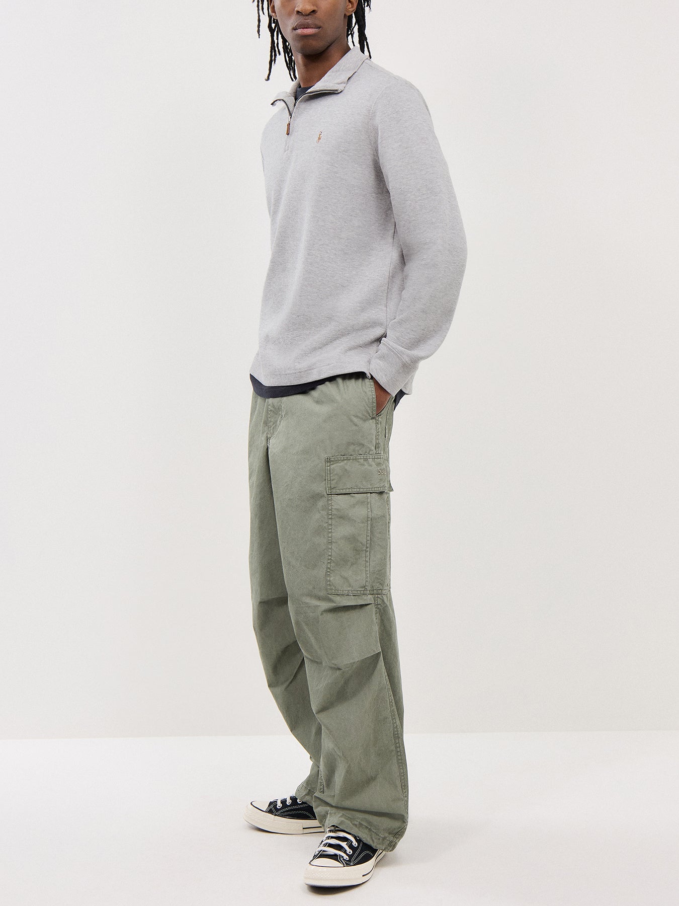 1/4 Zip Jacquard Sweatshirt