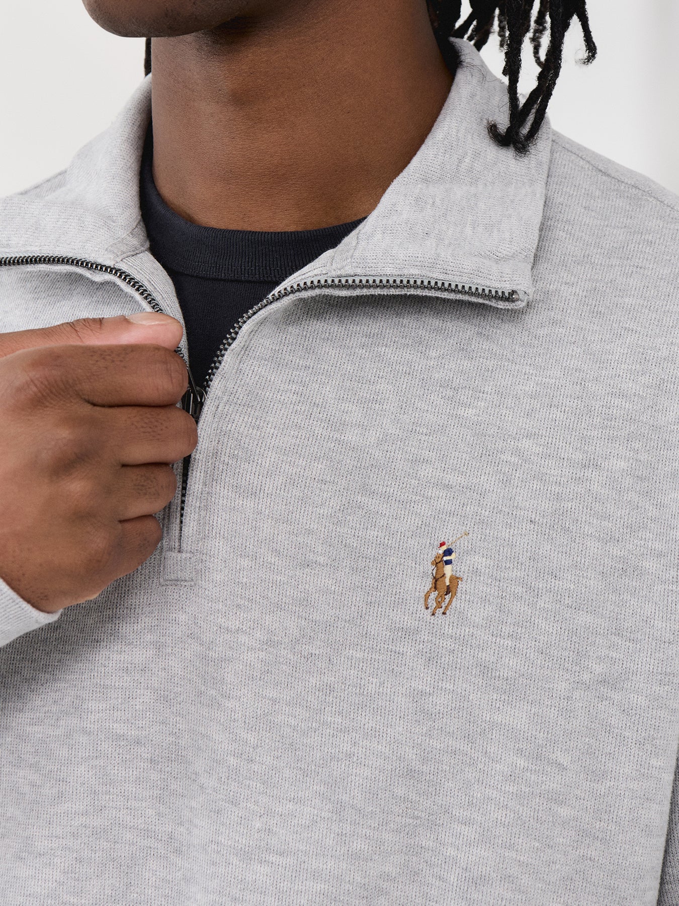 1/4 Zip Jacquard Sweatshirt