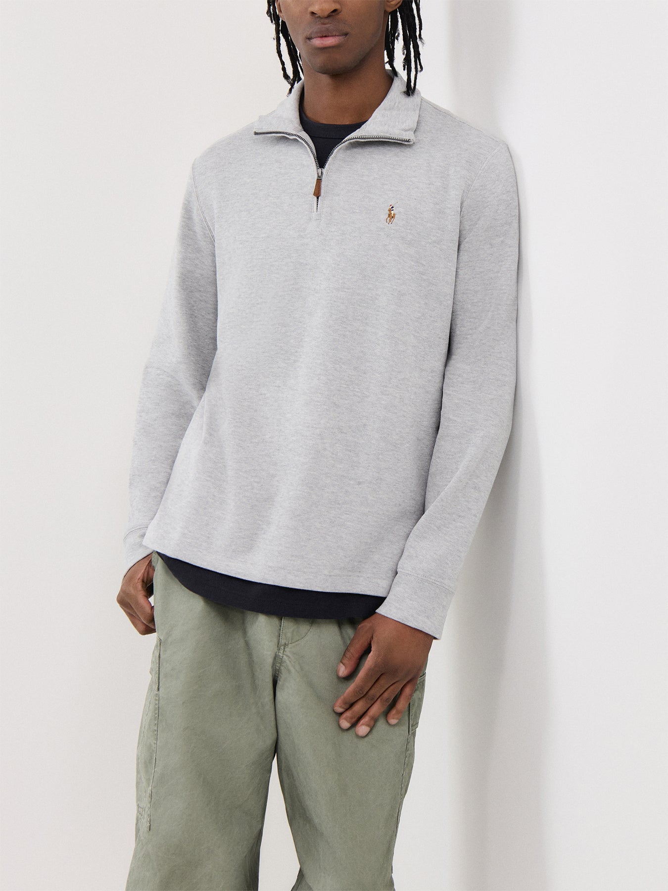 1/4 Zip Jacquard Sweatshirt