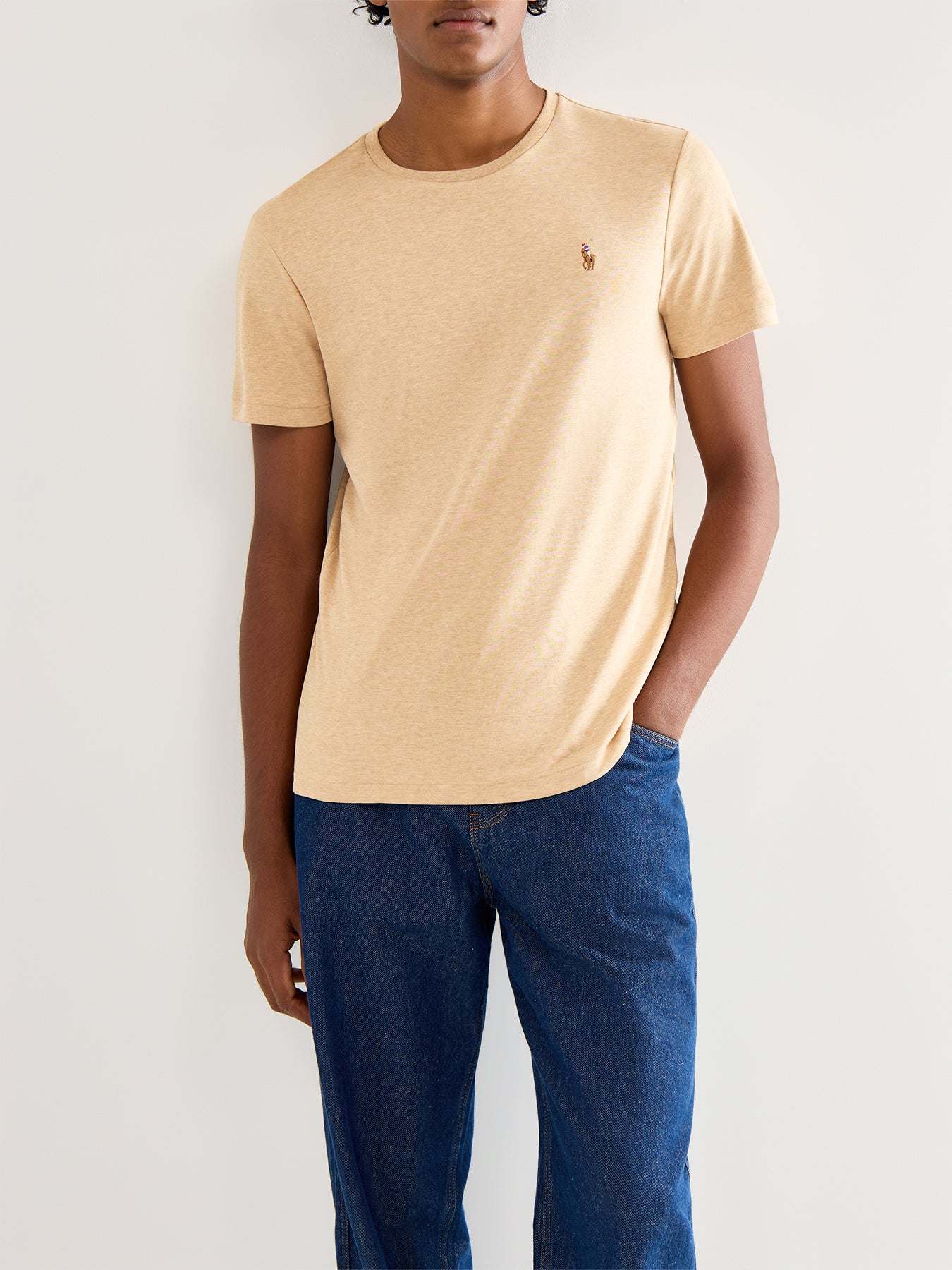 Pima Soft Touch Tee Classic Camel Heather
