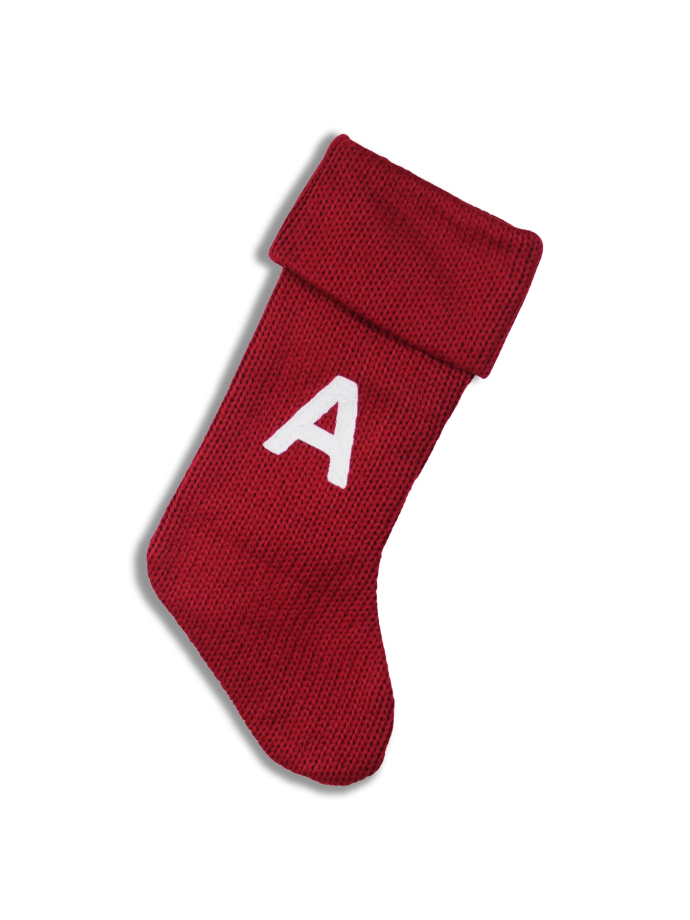 Alphabet Velvet Christmas Stocking A