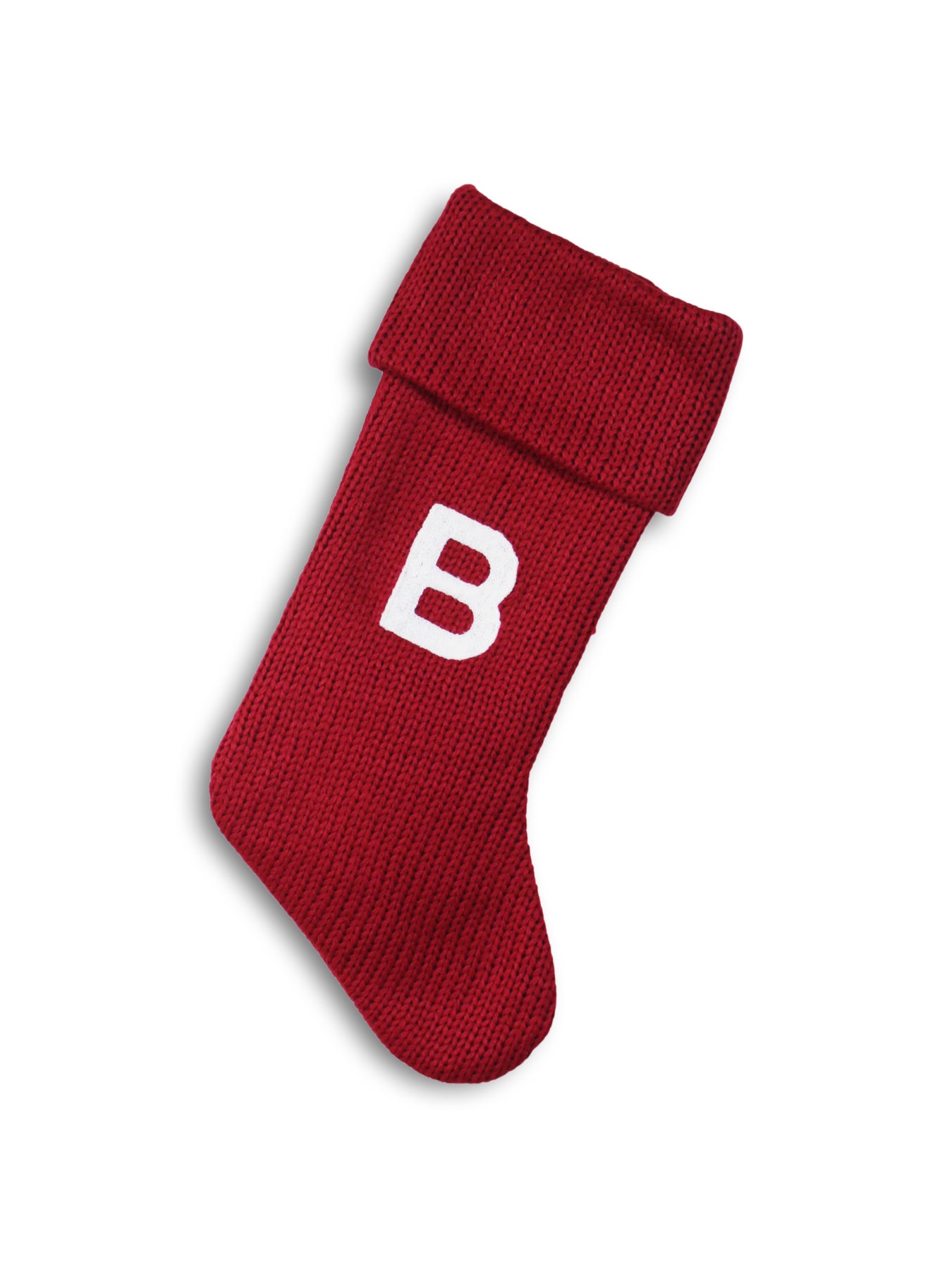 Alphabet Velvet Christmas Stocking B