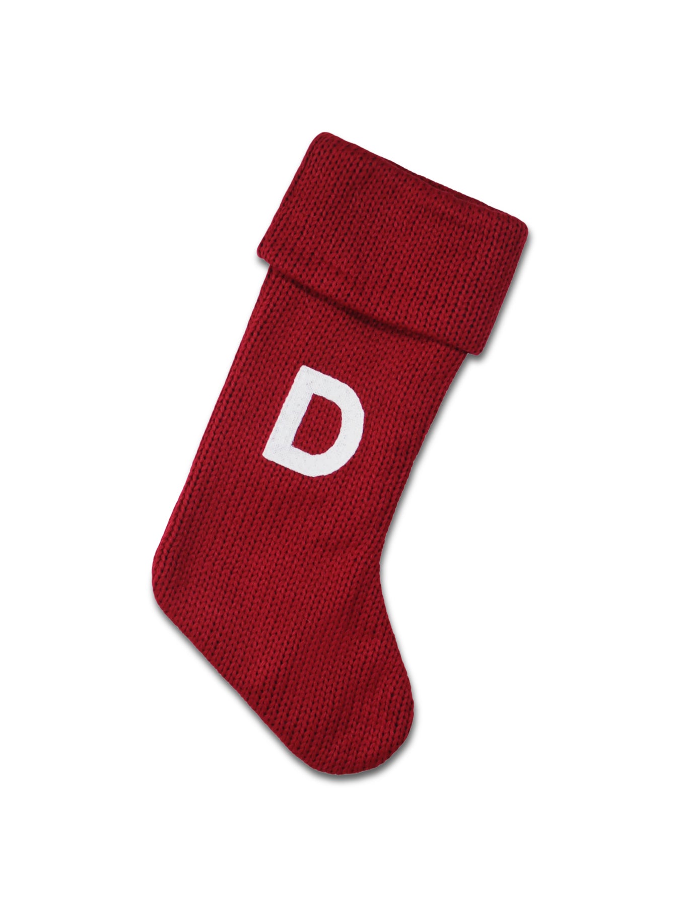 Alphabet Velvet Christmas Stocking D