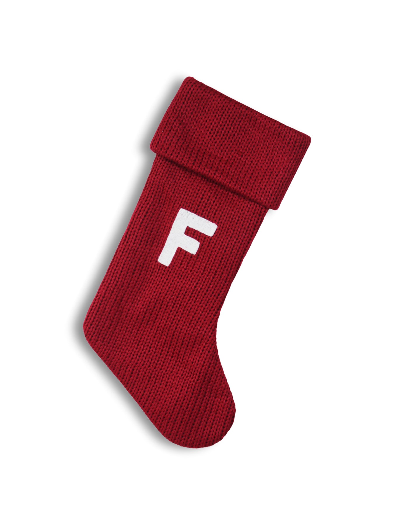 Alphabet Velvet Christmas Stocking F