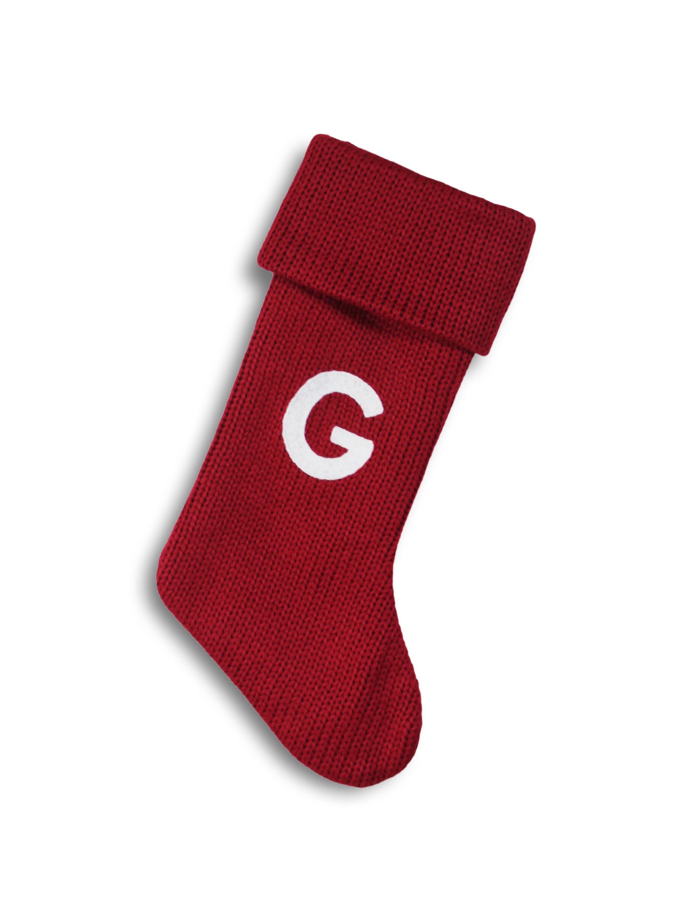 Alphabet Velvet Christmas Stocking G