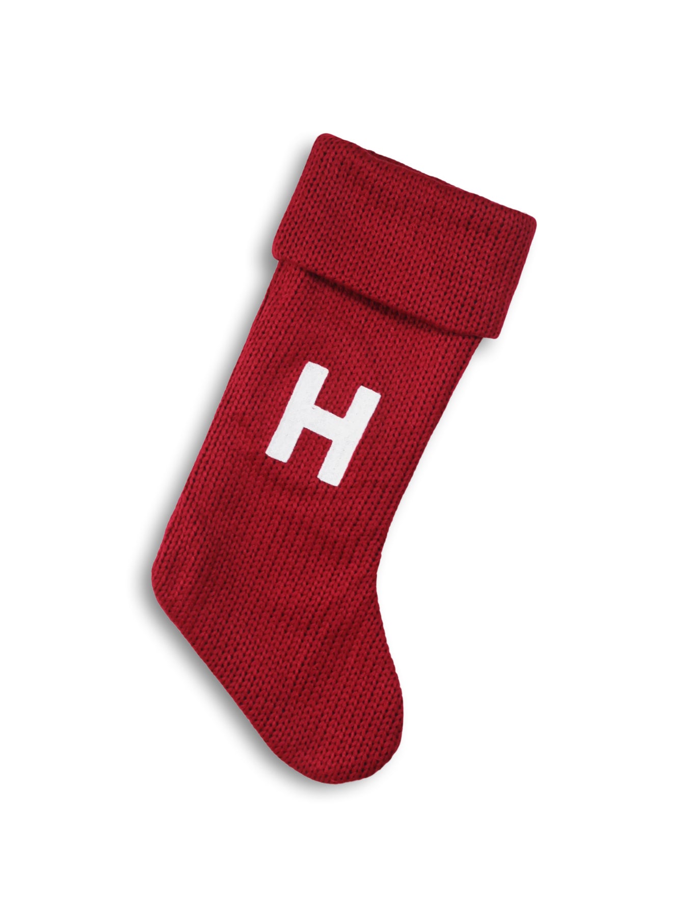 Alphabet Velvet Christmas Stocking H