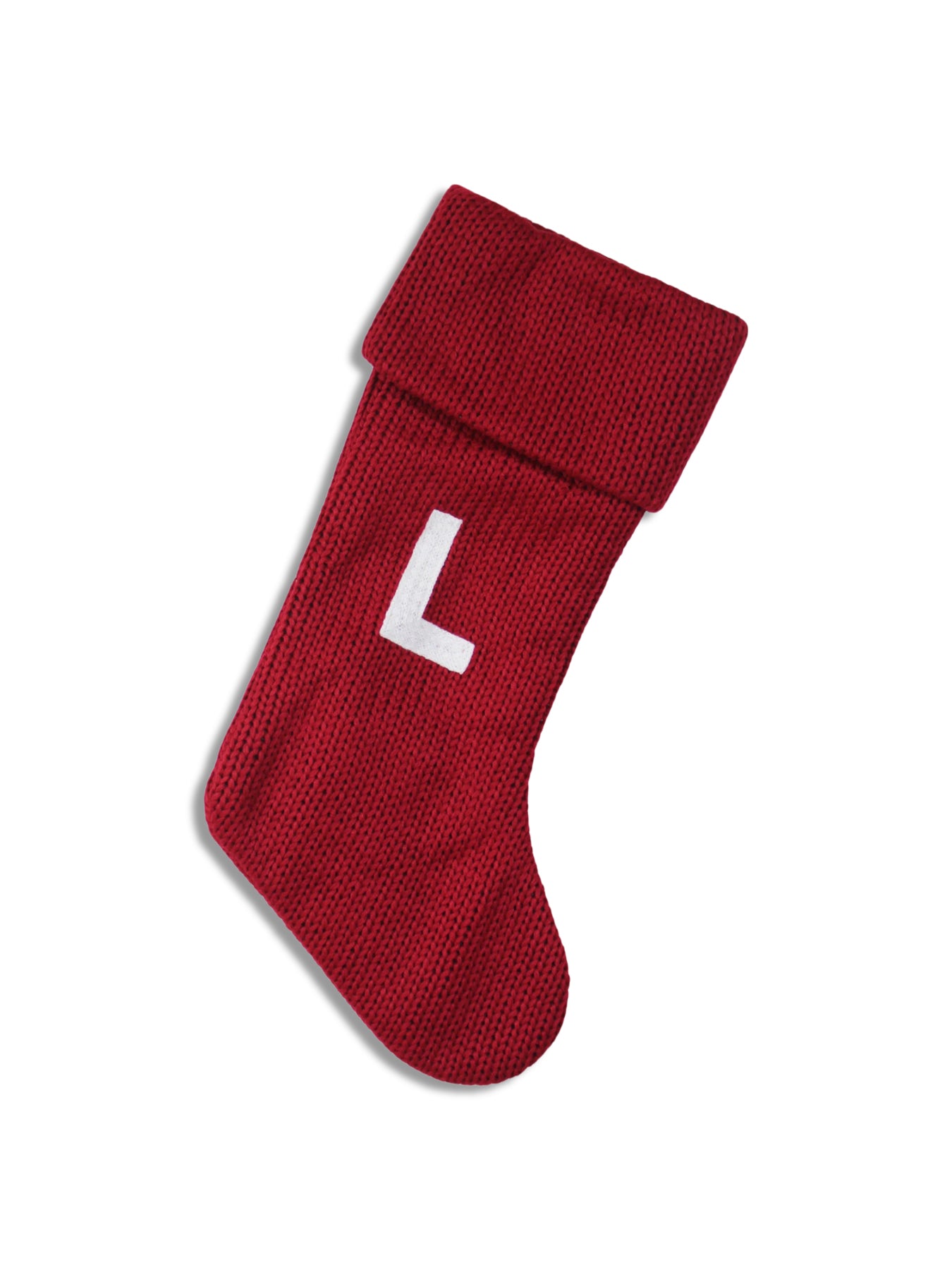 Alphabet Velvet Christmas Stocking L