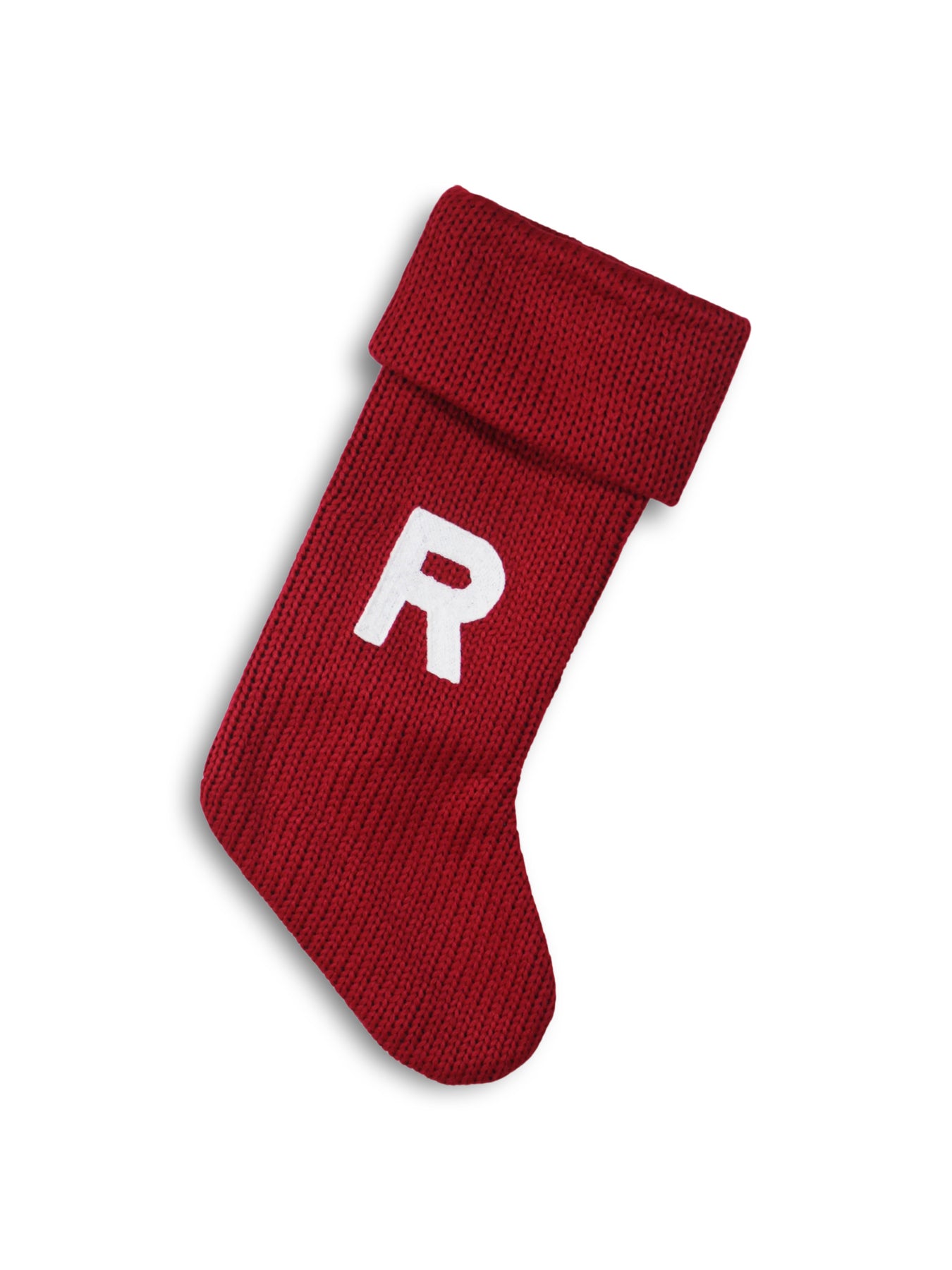 Alphabet Velvet Christmas Stocking R
