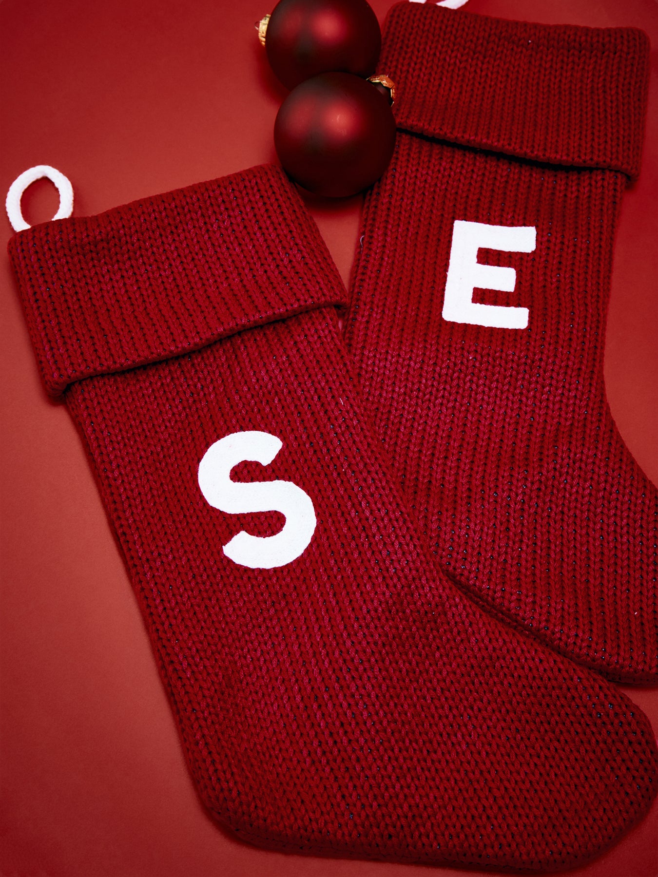 Alphabet Velvet Christmas Stocking S