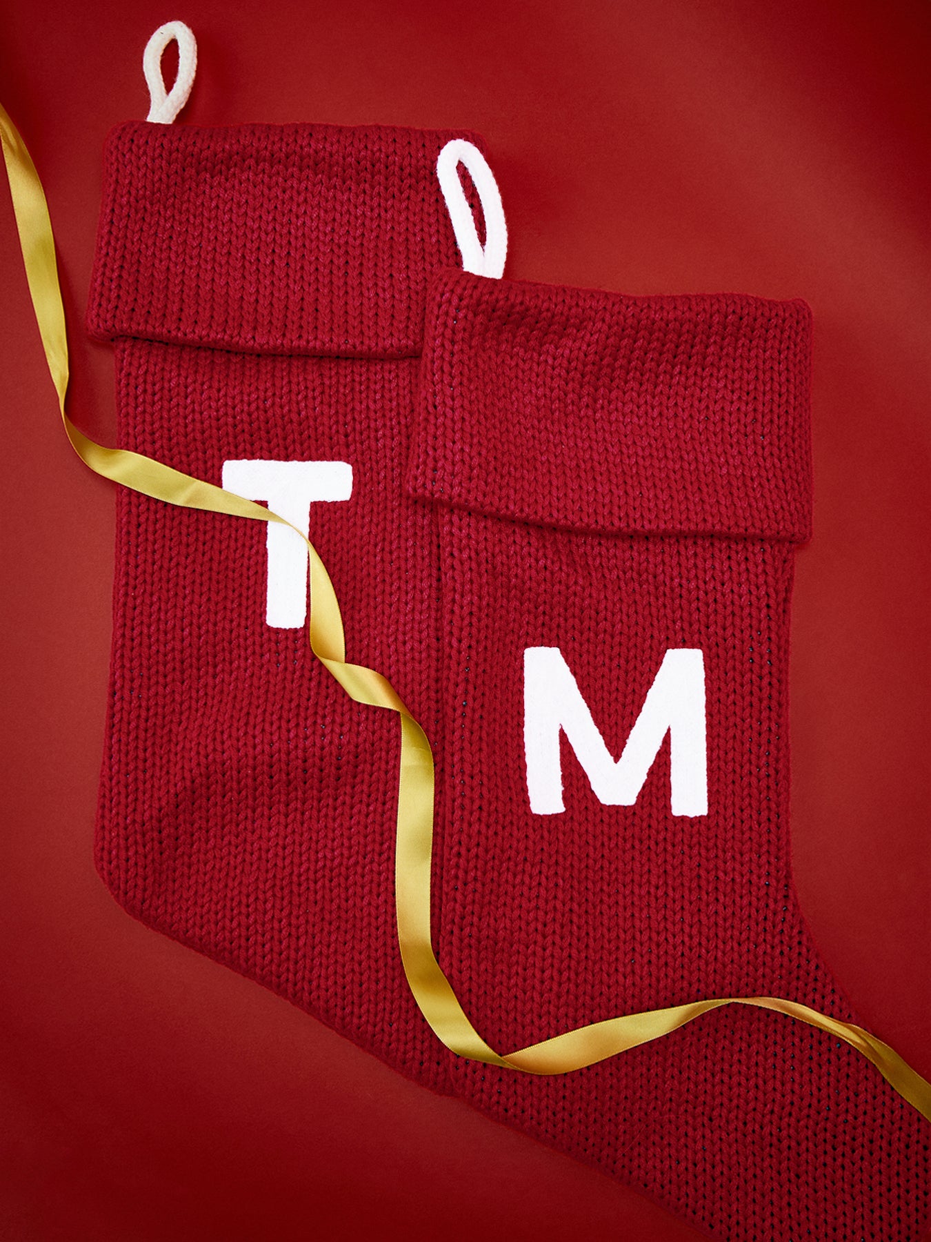 Alphabet Velvet Christmas Stocking T