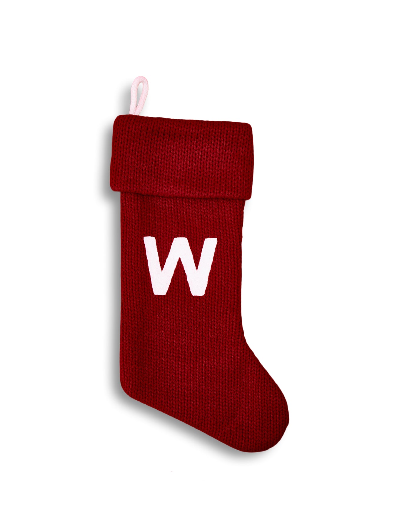 Alphabet Velvet Christmas Stocking W