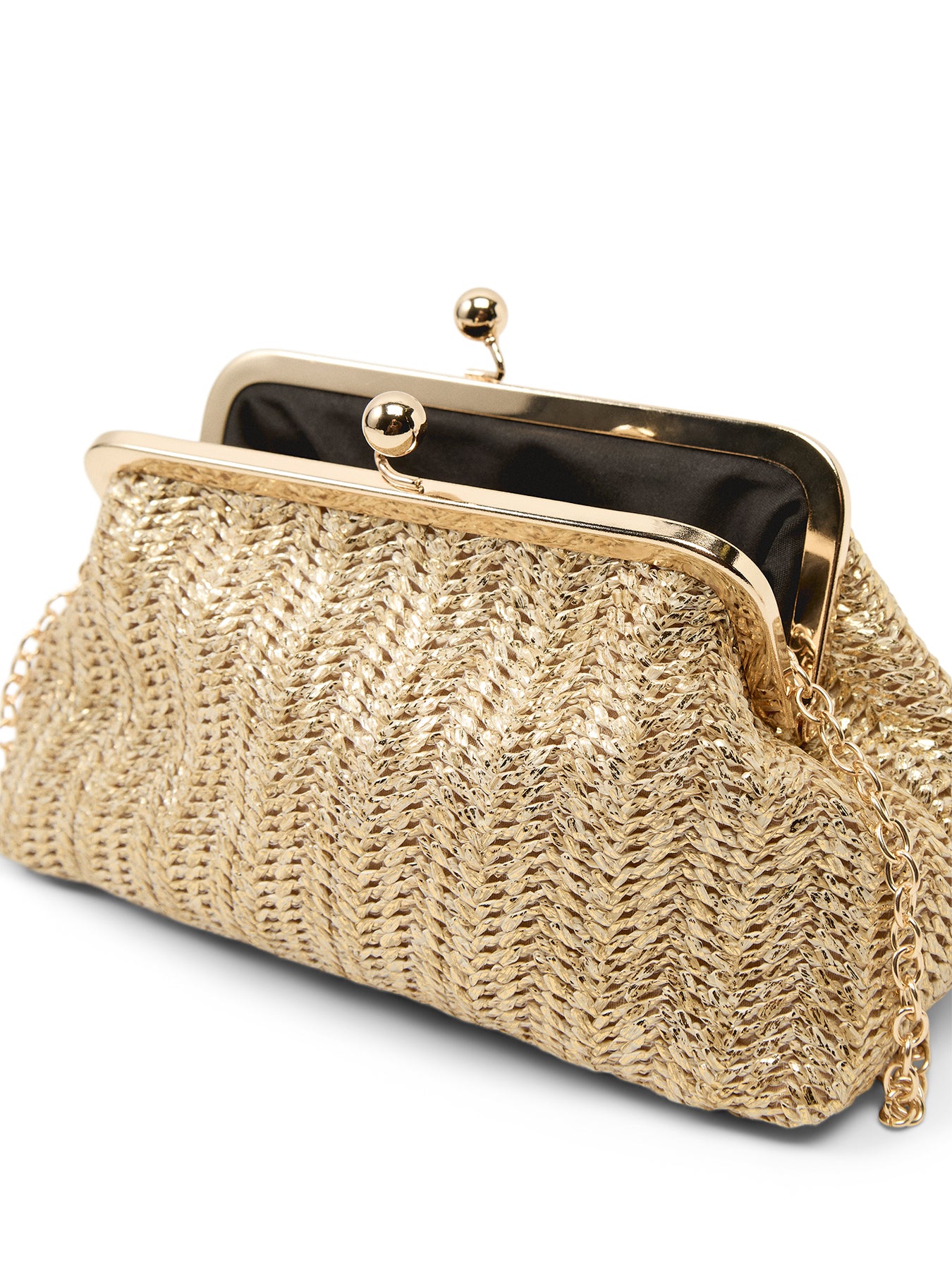 Top Clip Small Clutch with Chain