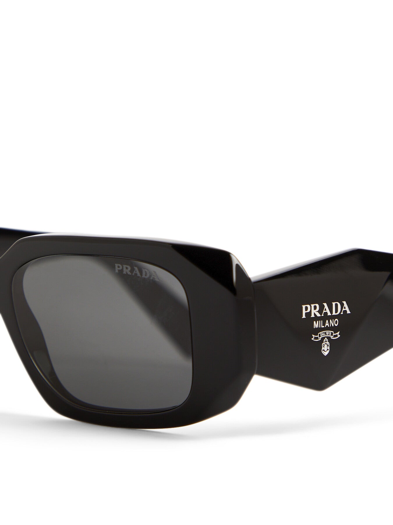 PR 17WS Slim Frame Acetate Geometric Arm Sunglasses