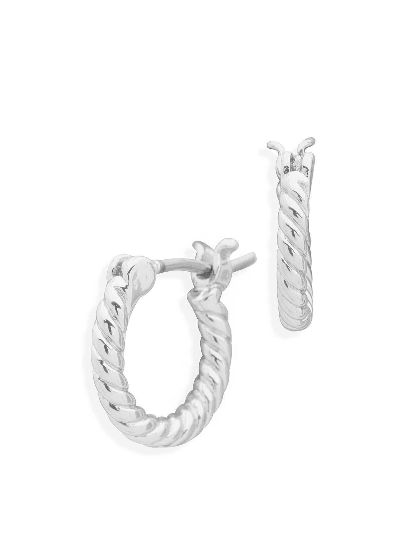 Rope Huggie Earring Silver