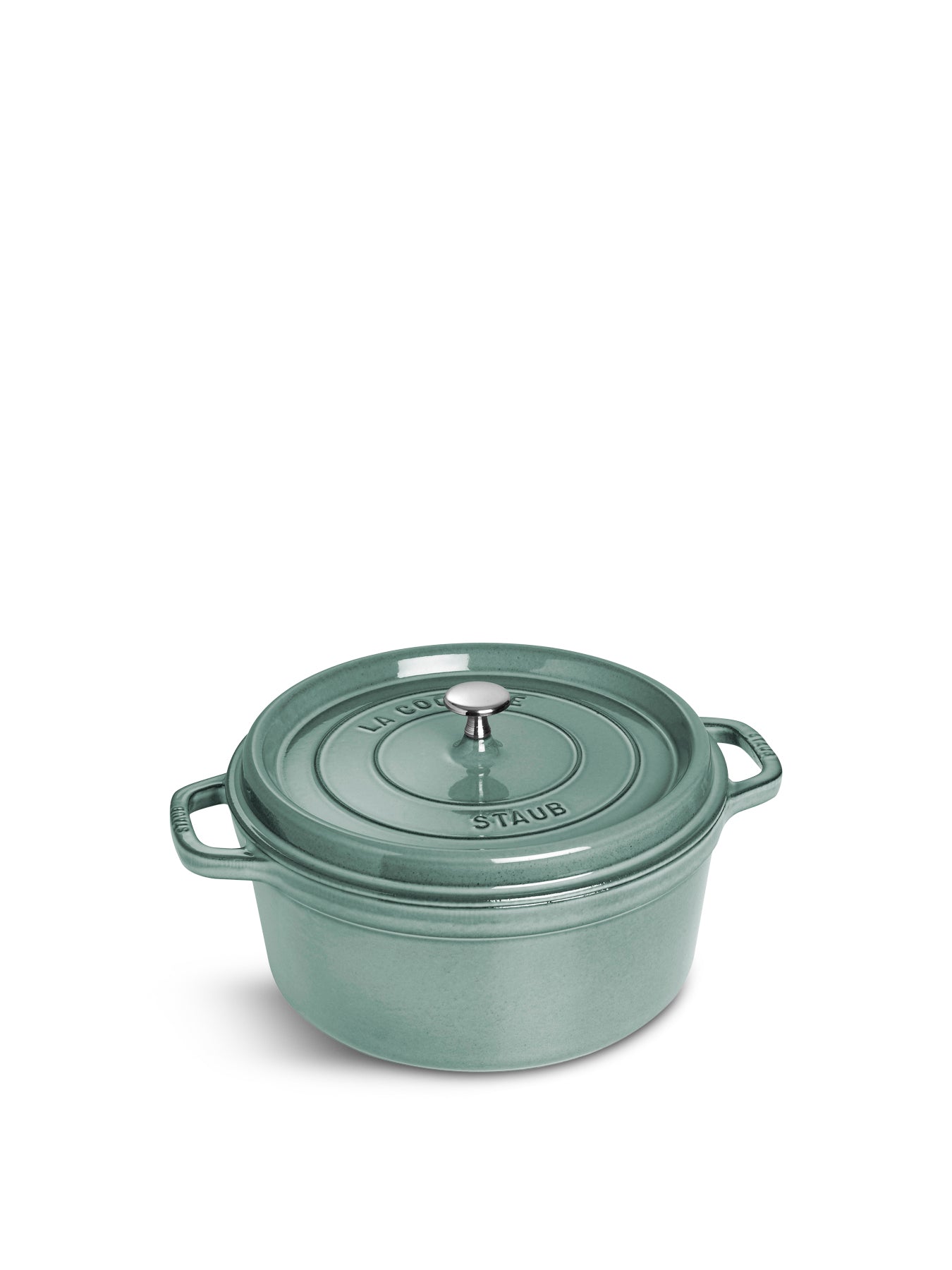 Round Cast Iron Cocotte Eucalyptus 28cm