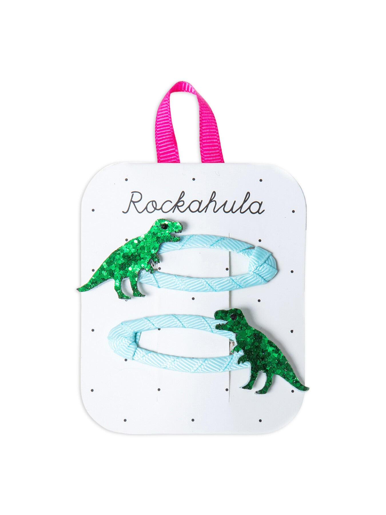 T-Rex Glitter Hair Clips