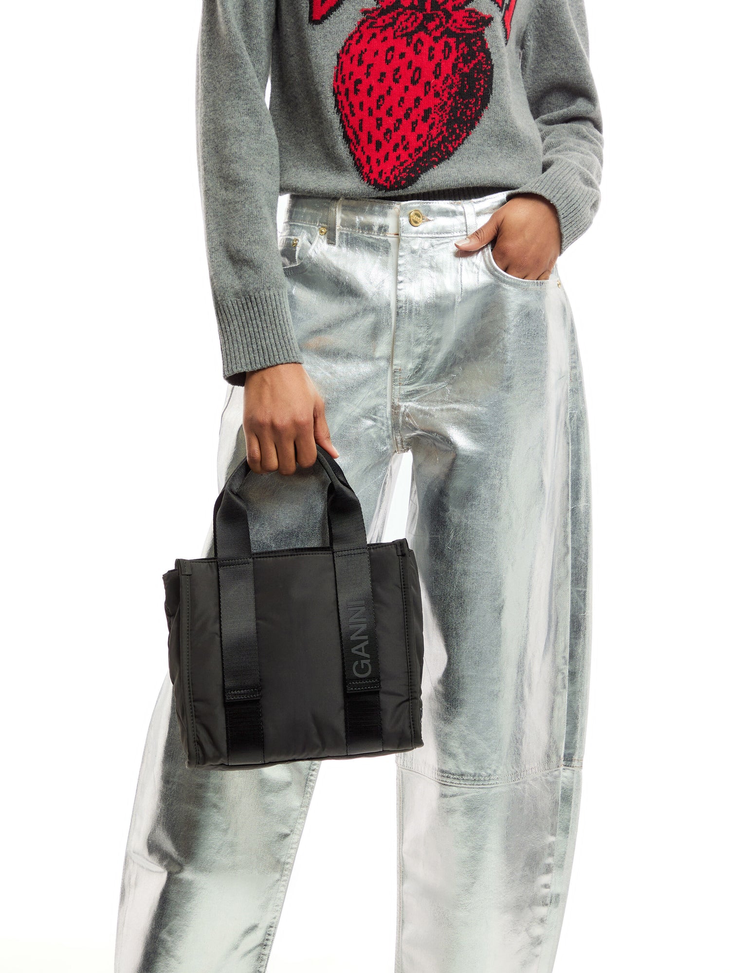 Small Black Tech Tote