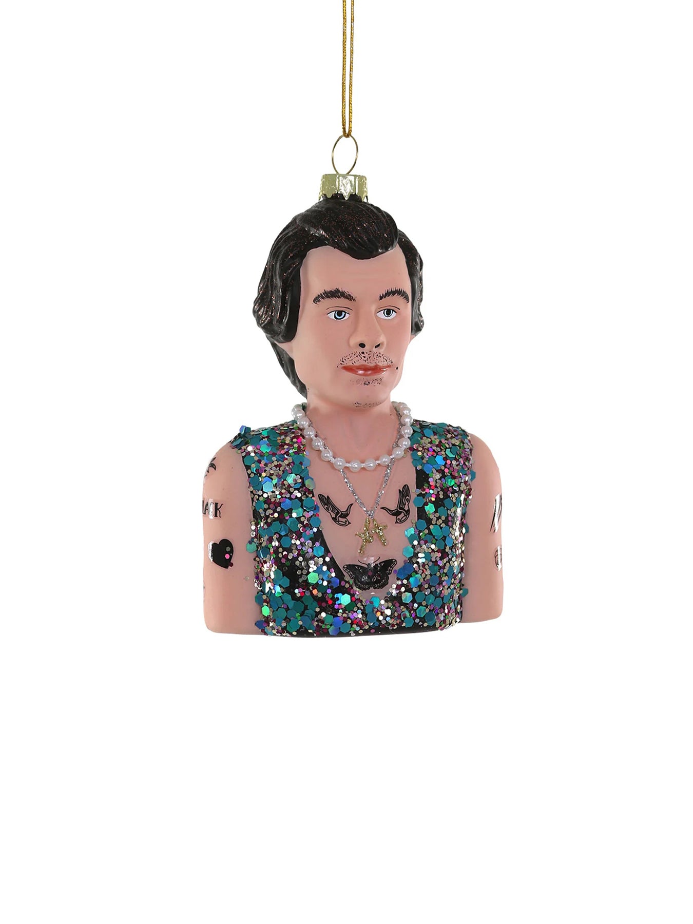 Harry Styles Glass Christmas Tree Hanging Decoration