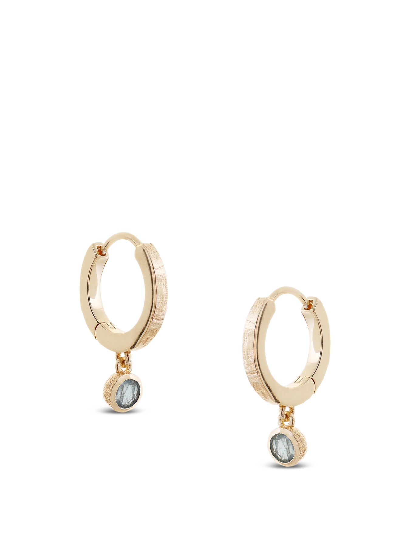 Aquamarine Hoop Earrings