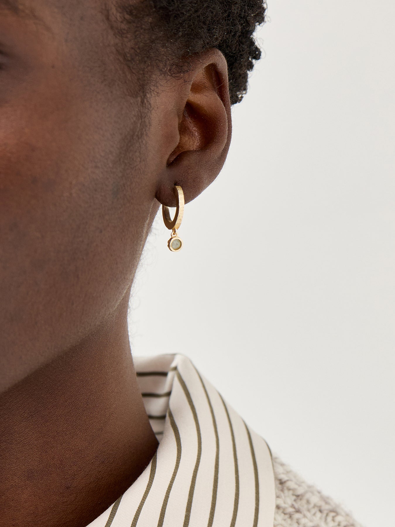 Aquamarine Hoop Earrings